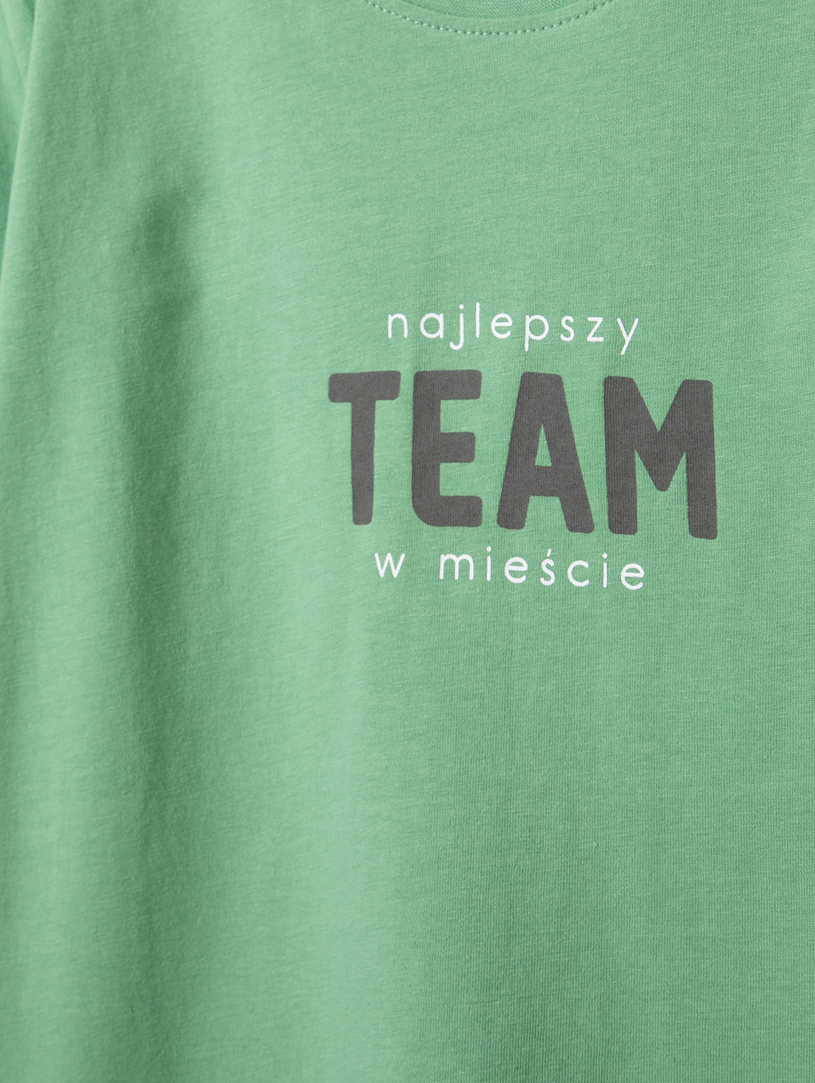 Bawełniany t-shirt chłopięcy z napisem najlepszy Team w mieście