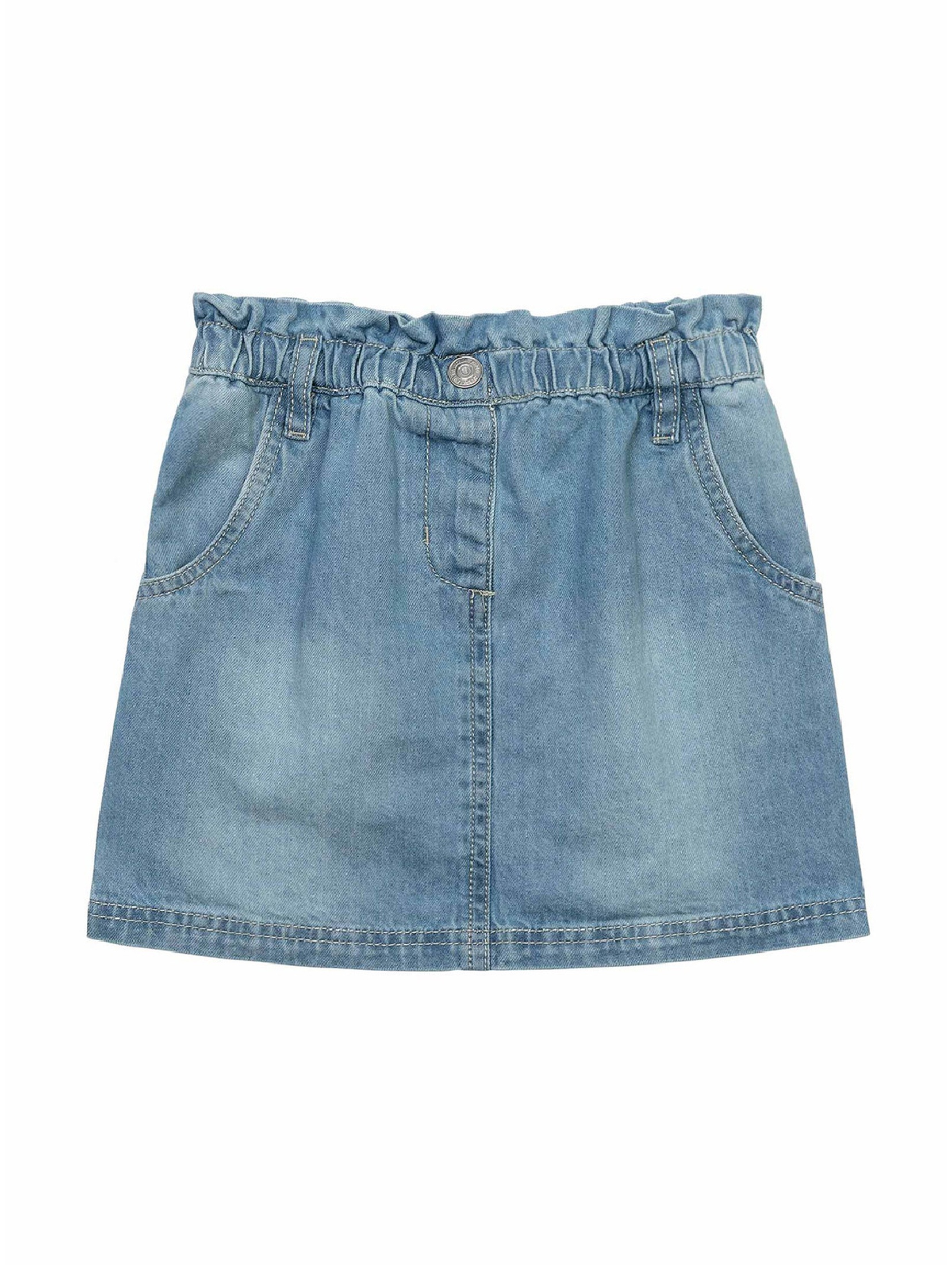 Krótka spódniczka jeansowa z falbanką dla dziewczynki