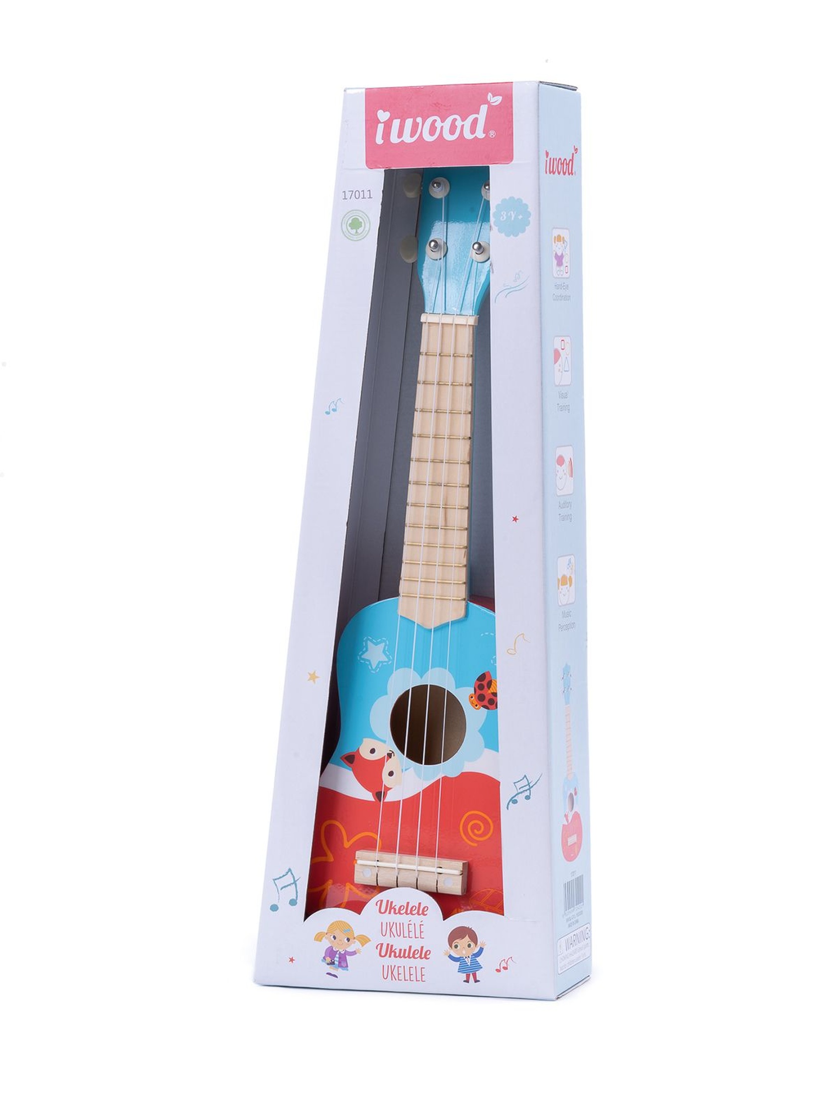 Gitara ukulele drewniana Lis - 3+