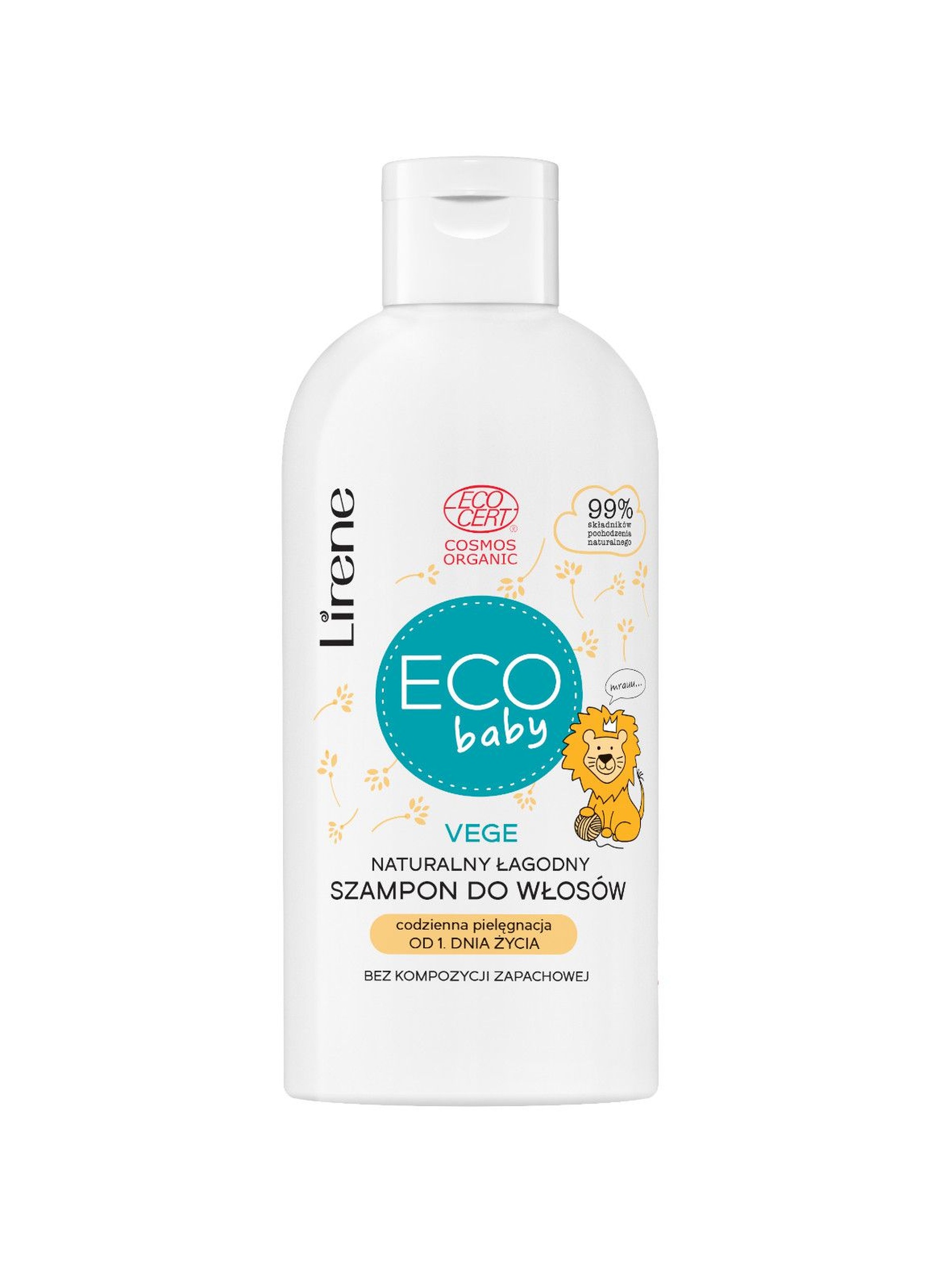 Lirene ECO BABY Naturalny-łagodny szampon do włosów, ECOCERT 200 ml