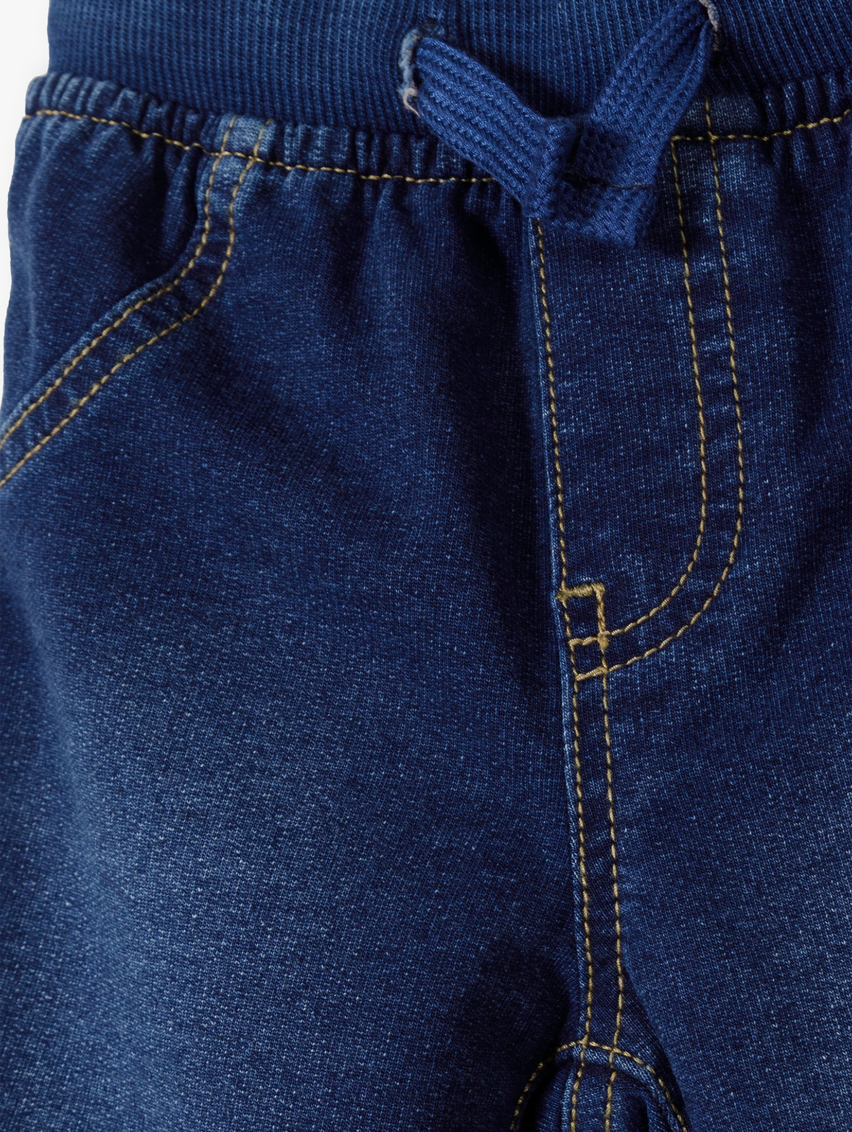 Dzianinowe spodnie jogery z imitacji jeansu - 5.10.15.