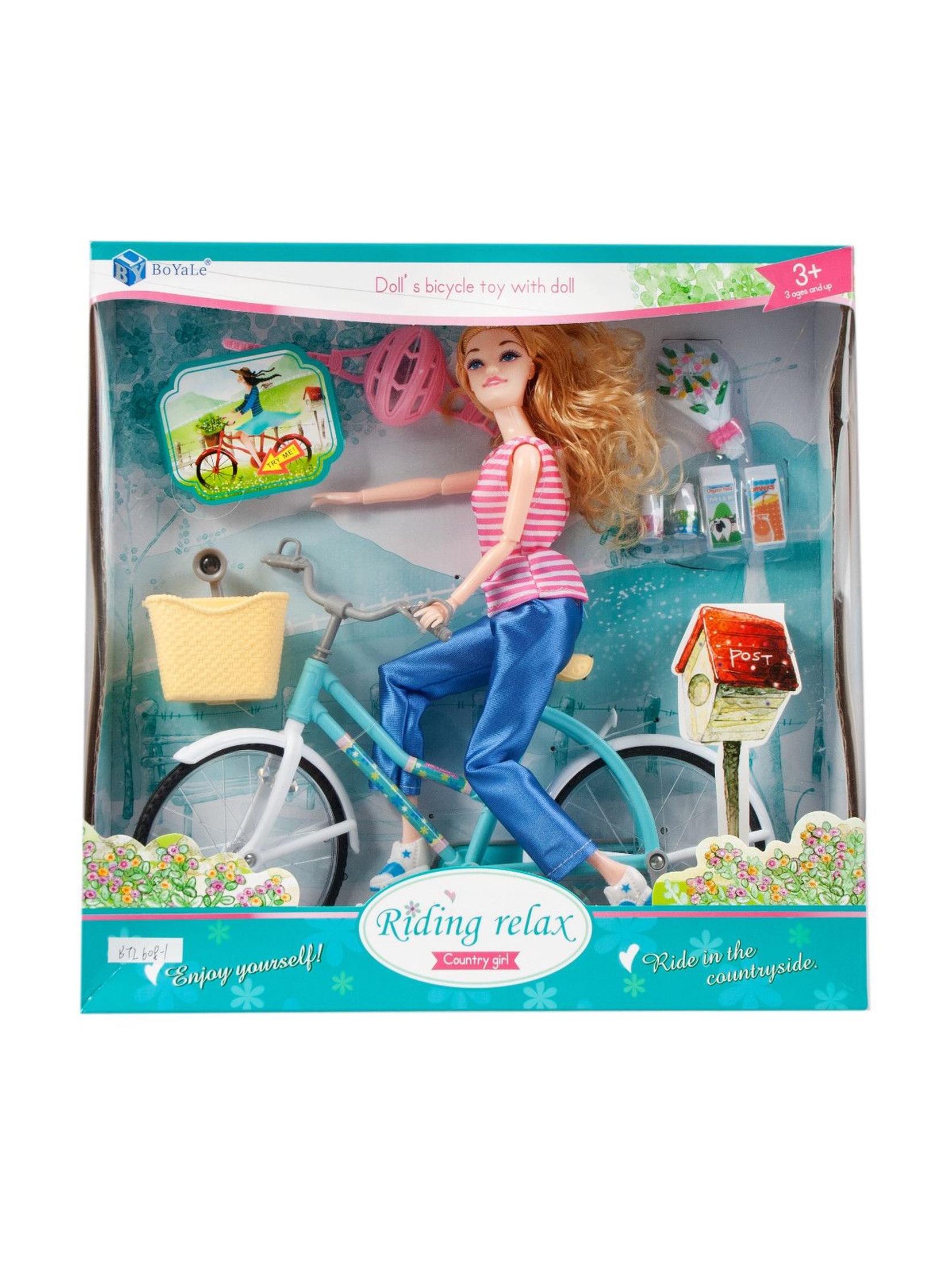 Lalka z rowerem i akcesoriami Mega Creative