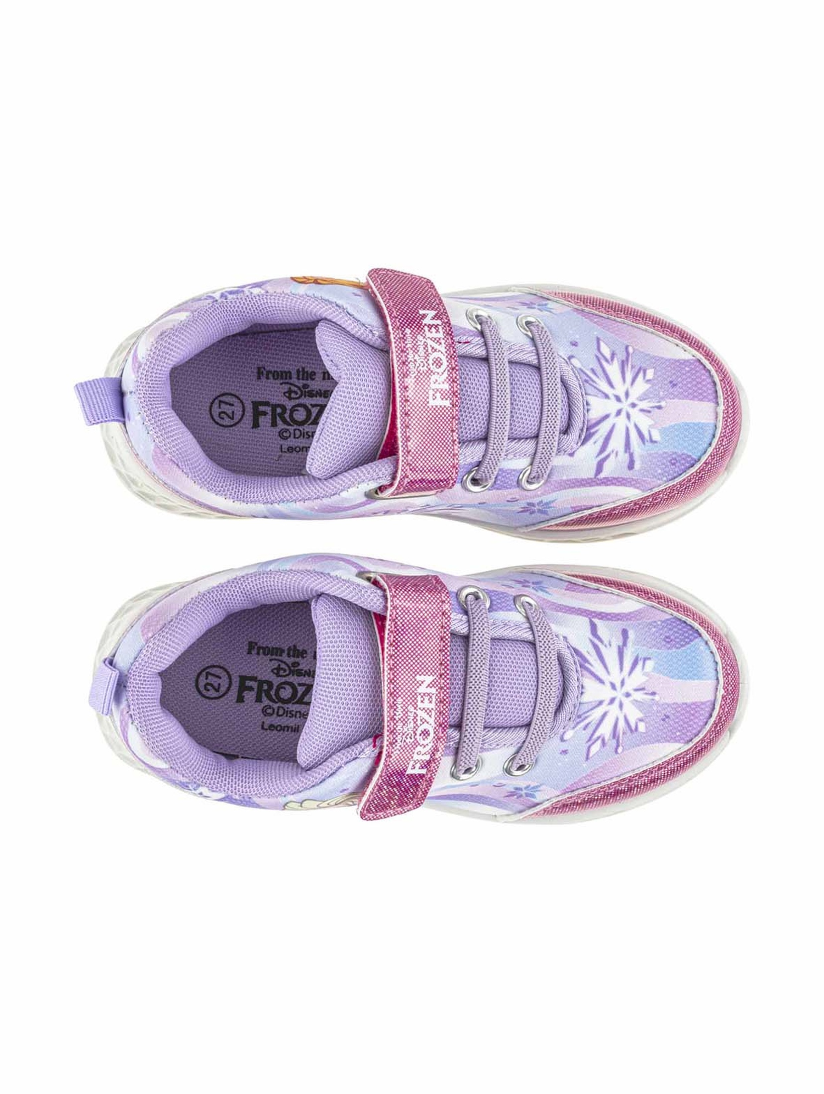 Buty sportowe na rzep Elsa Kraina Lodu różowo-fioletowe
