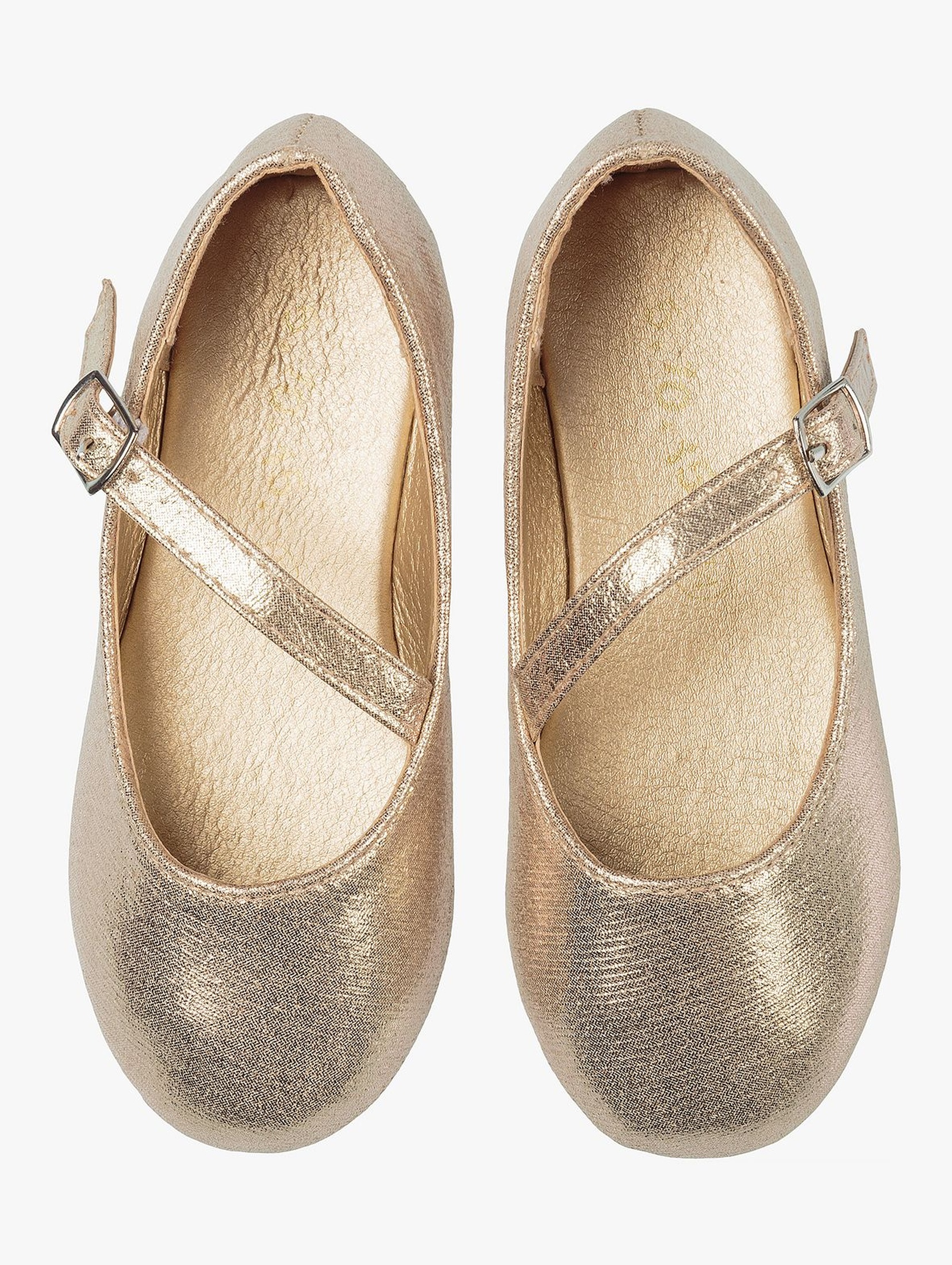 Buty dla dziewczynki - złote baleriny
