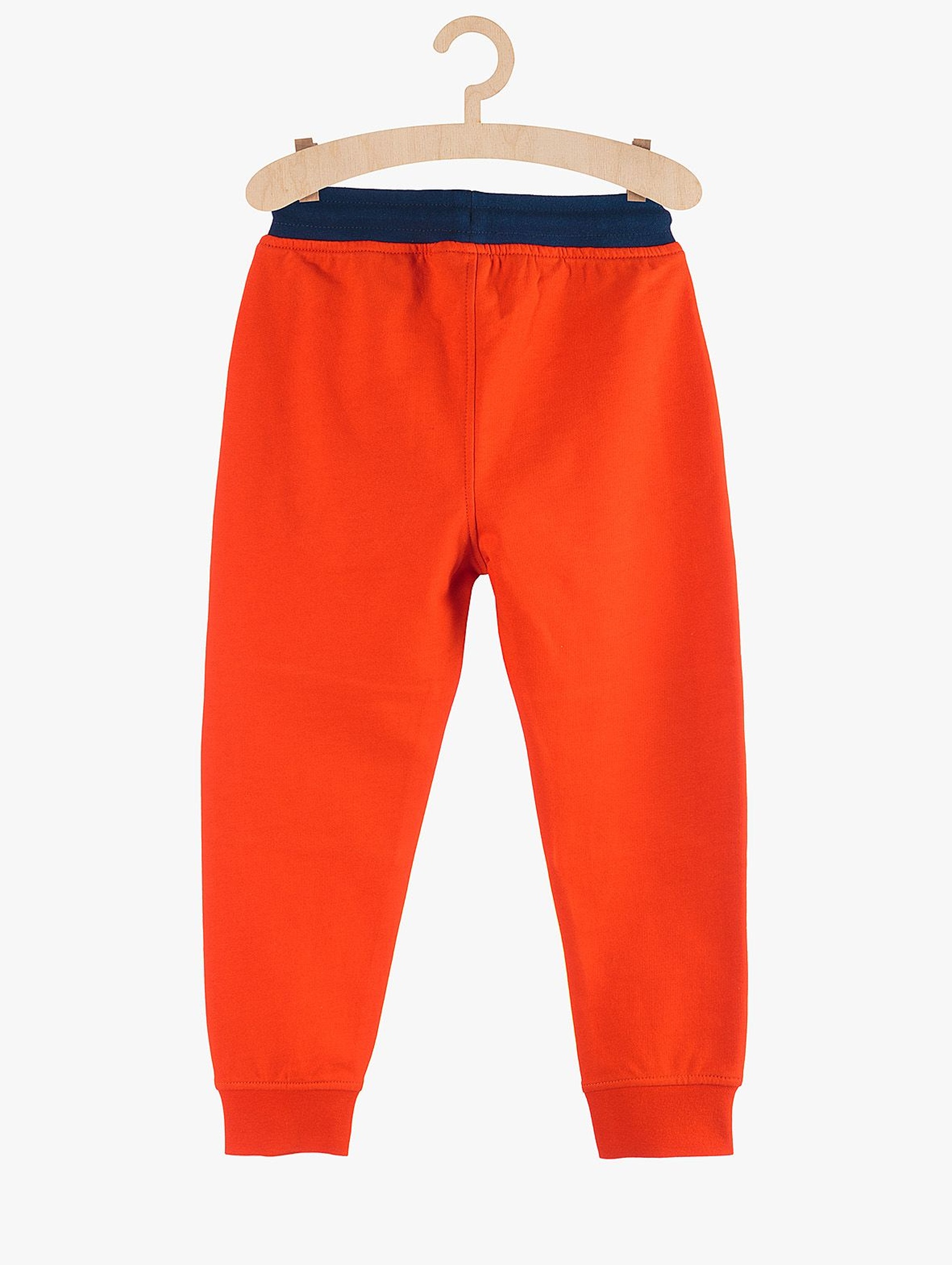 Dresowe spodnie chłopięce- pomarańczowe