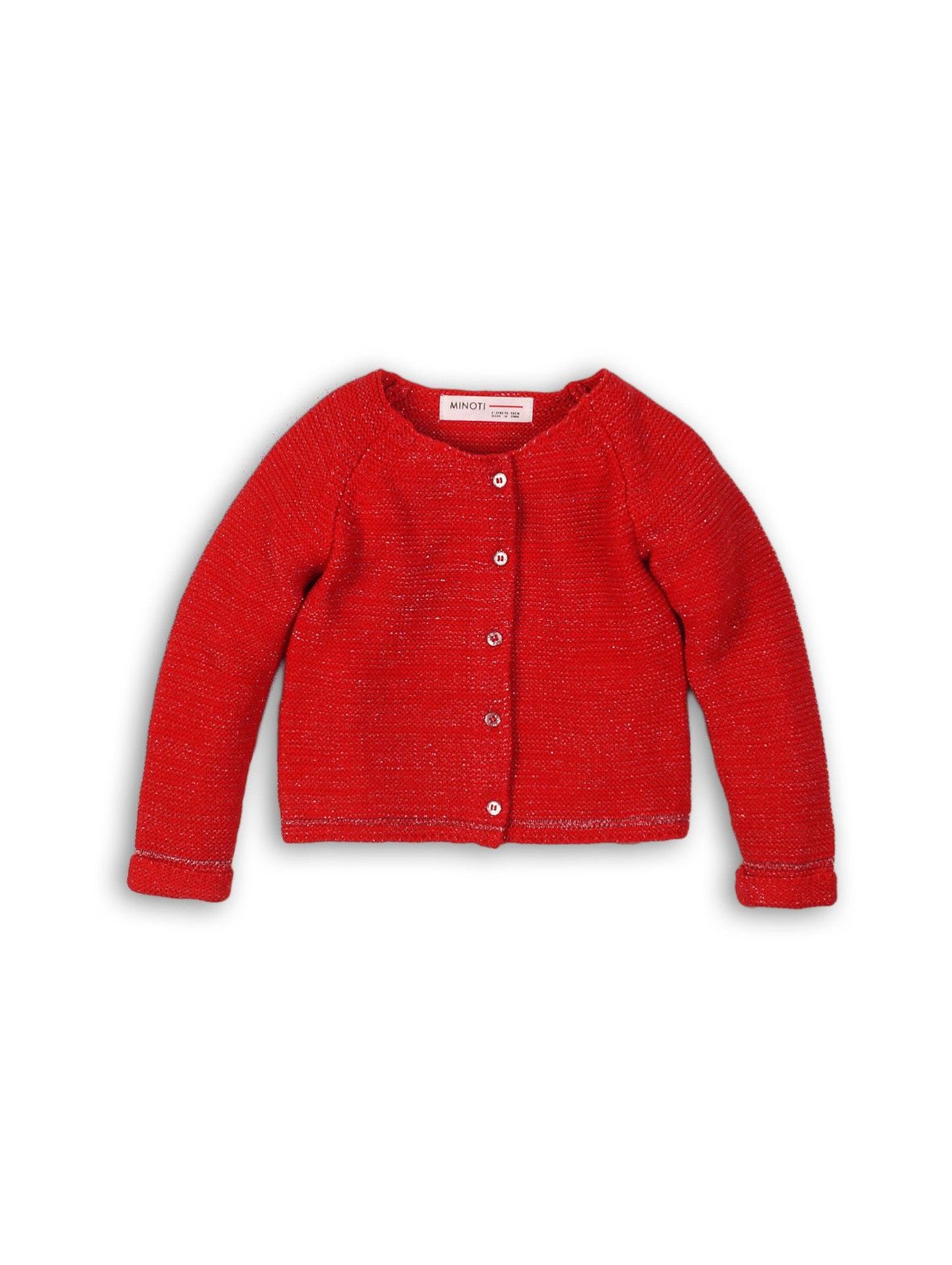Sweter dziewczęcy rozpinany czerwony