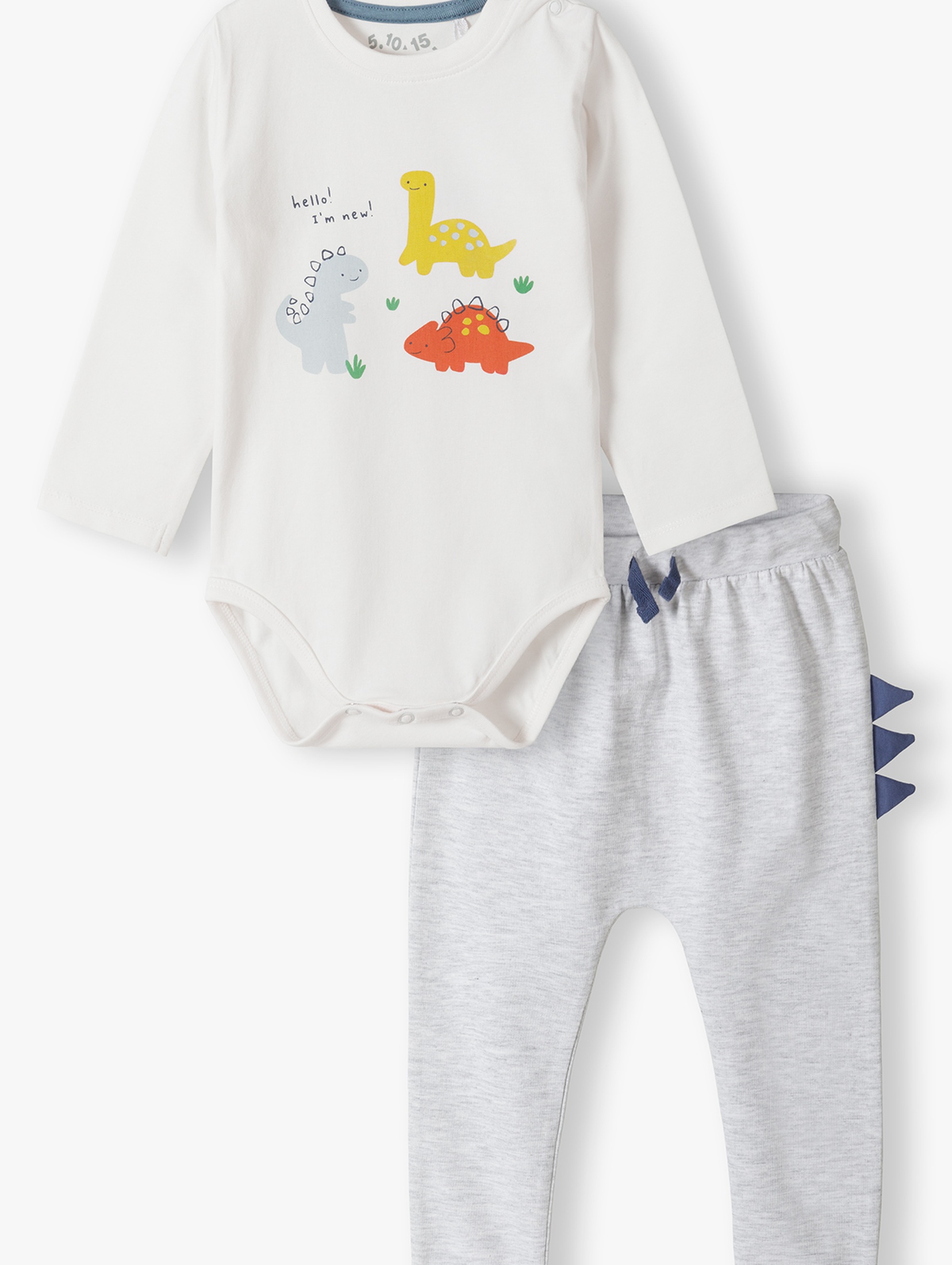 Komplet niemowlęcy Dino - body i spodnie dresowe