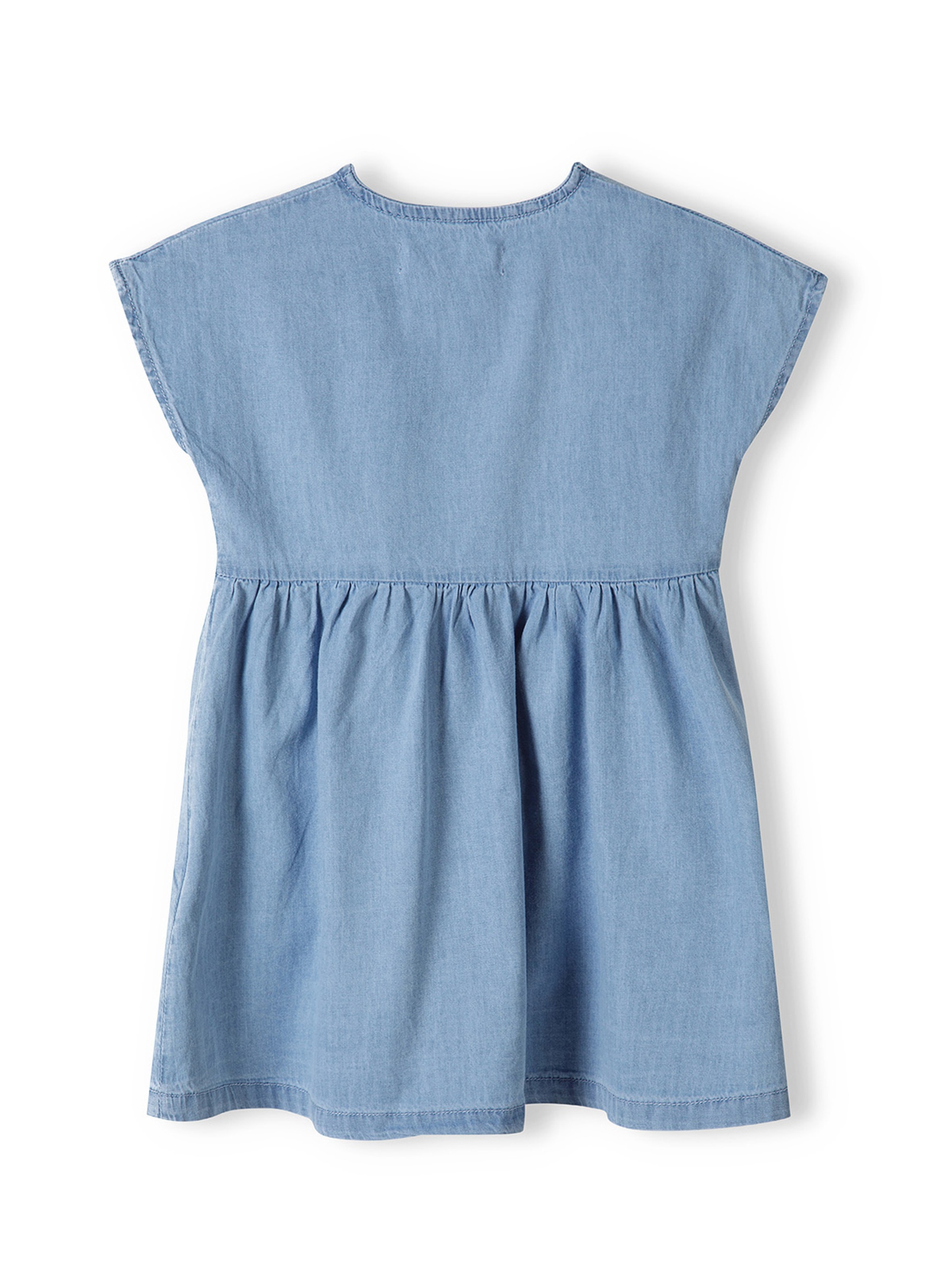 Niebieska sukienka niemowlęca z bawełny z krótkim rękawem