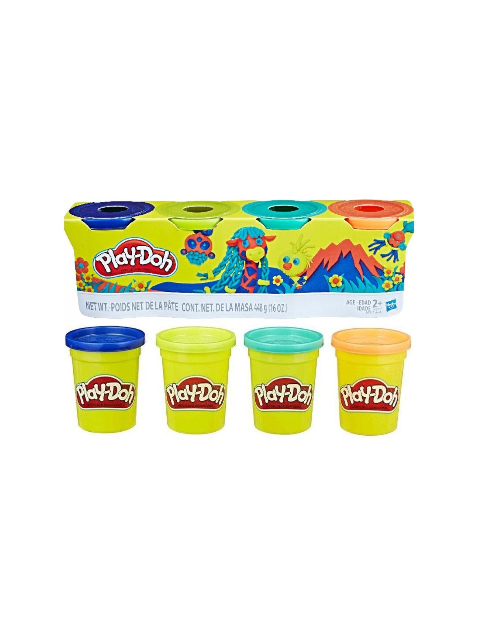 Play-Doh ciastolina- tuby uzupełniające 4-pak Wild