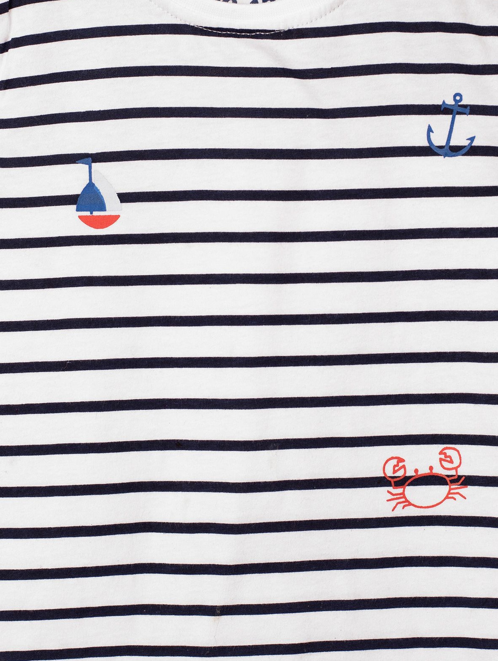 T-shirt niemowlęcy w marynarskie paski