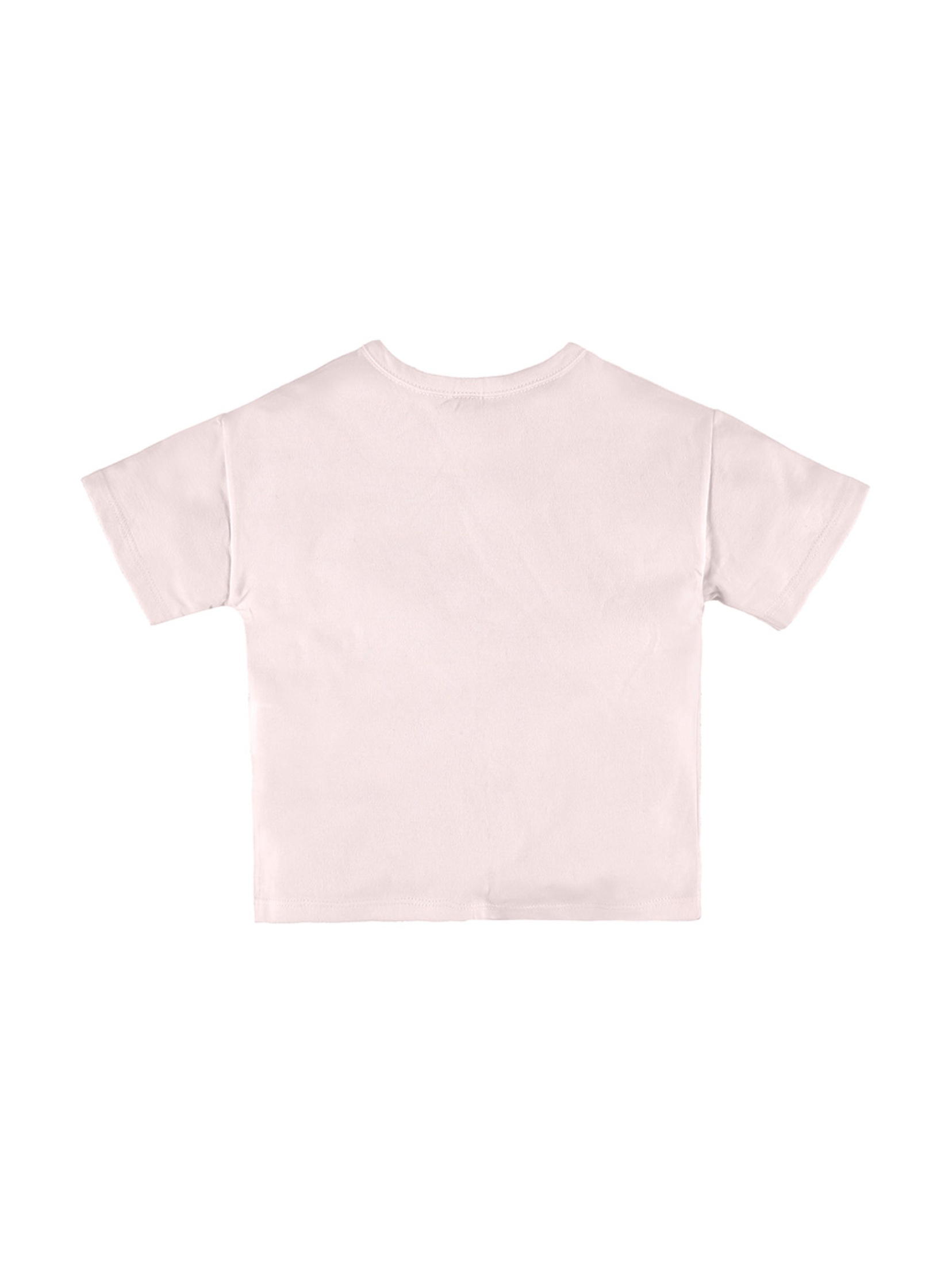 Różowy bawełniana t-shirt dziewczęcy z nadrukiem