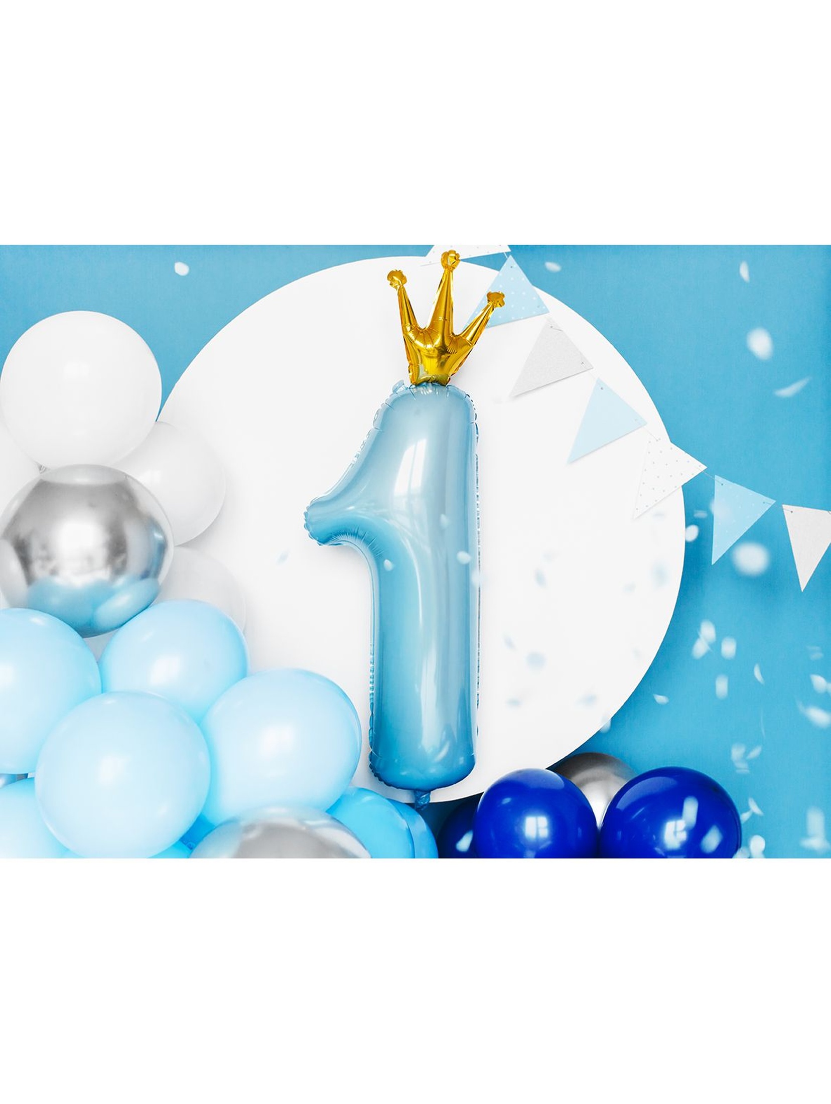 Girlanda balonowa - niebieska 200cm