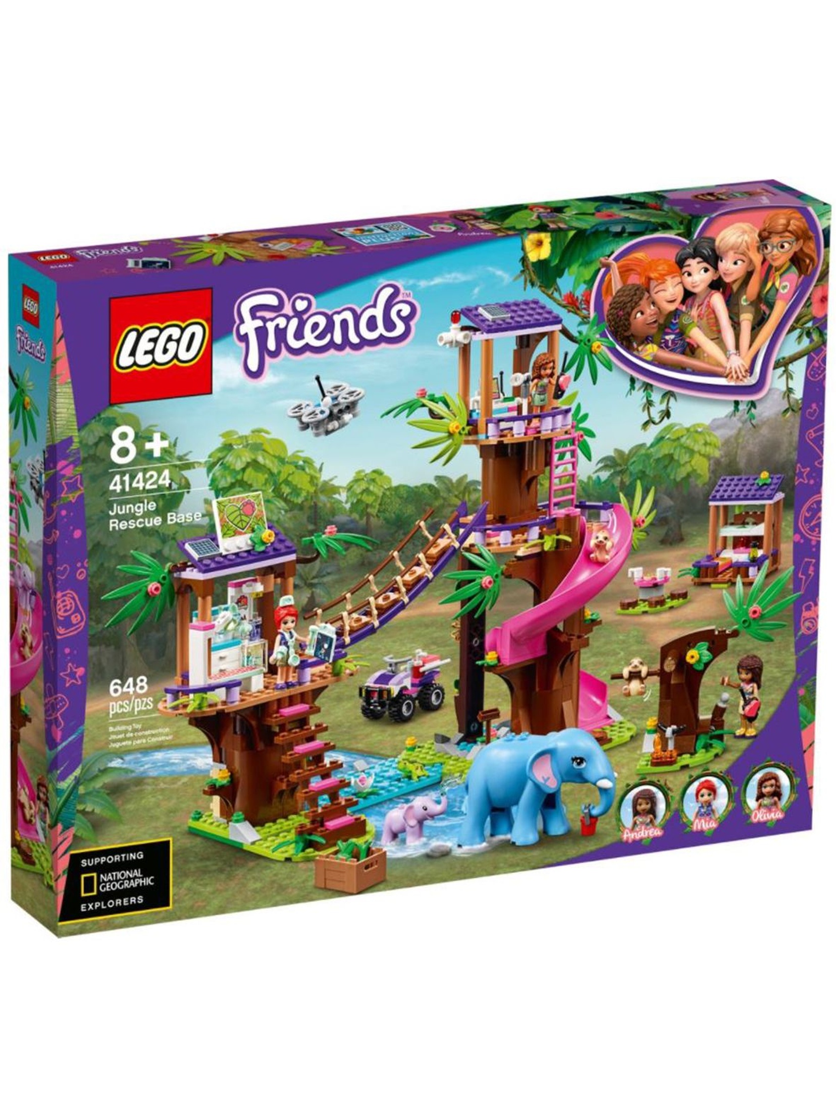 Lego Friends - Baza ratownicza - 648 elementy wiek 8+