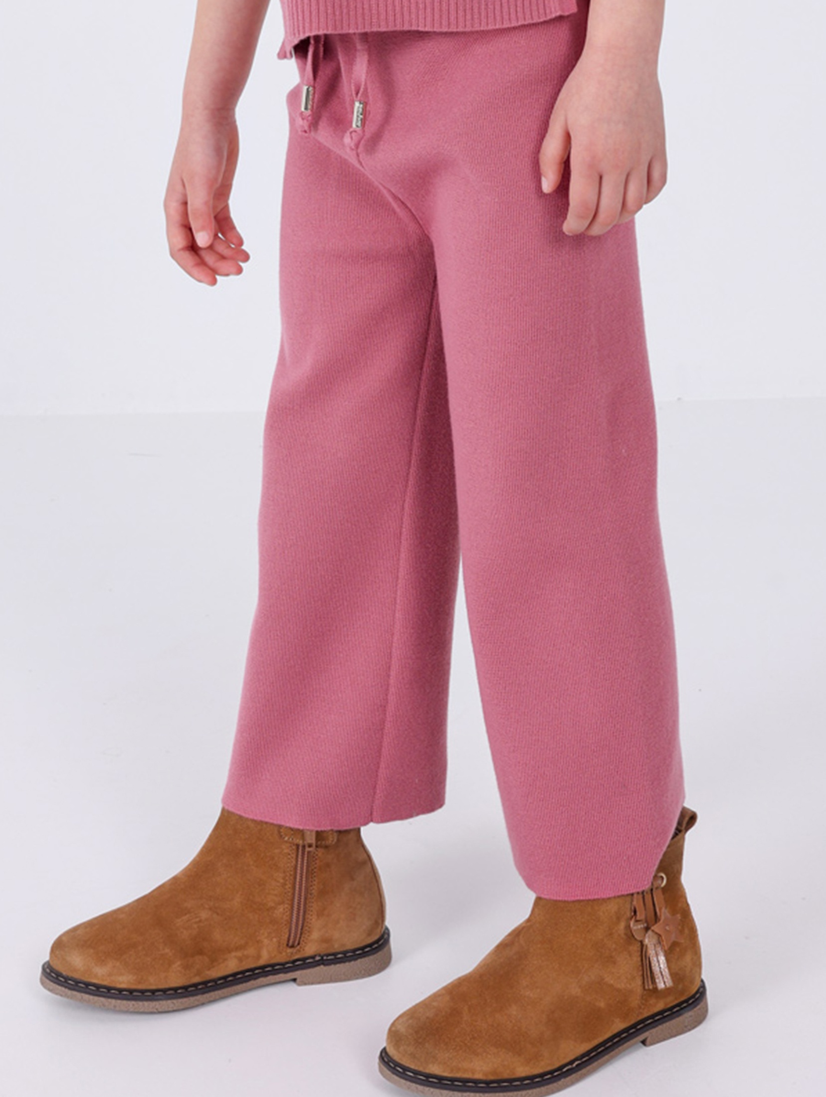 Komplet dziewczęcy długie spodnie + bluzka różowy
