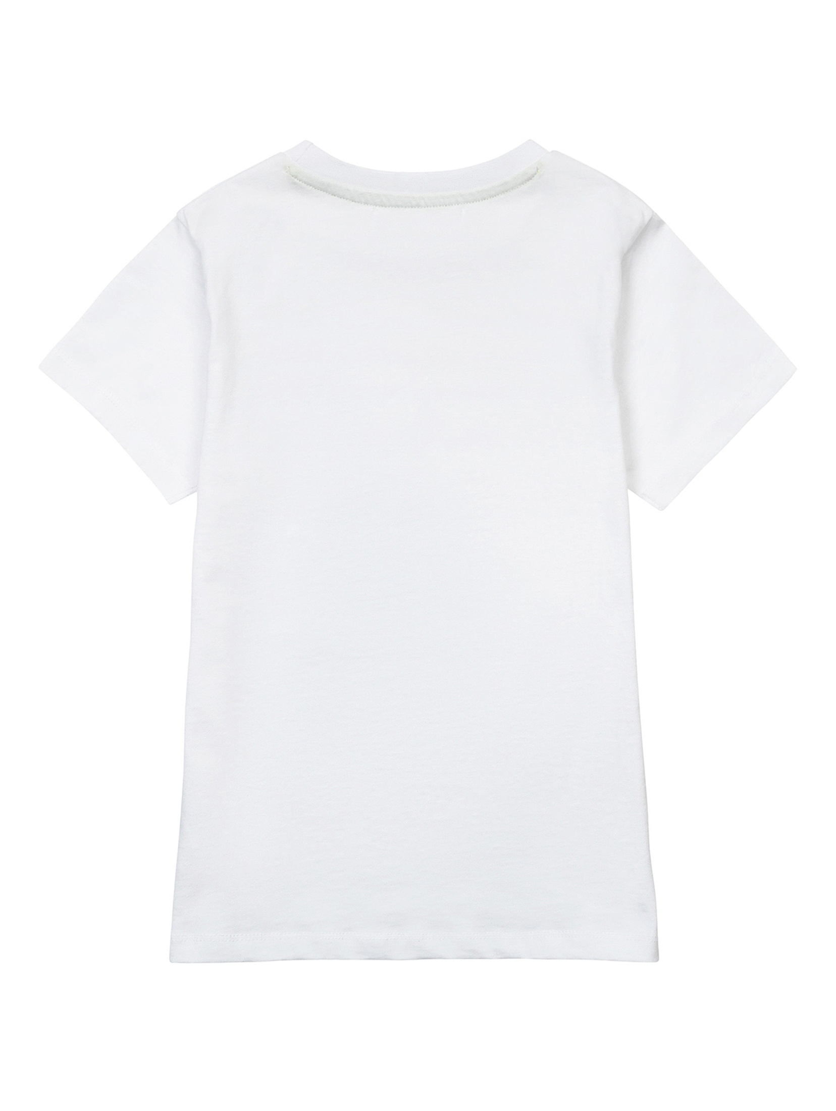 Bawełniany biały t-shirt dla chłopca z nadrukiem pandy