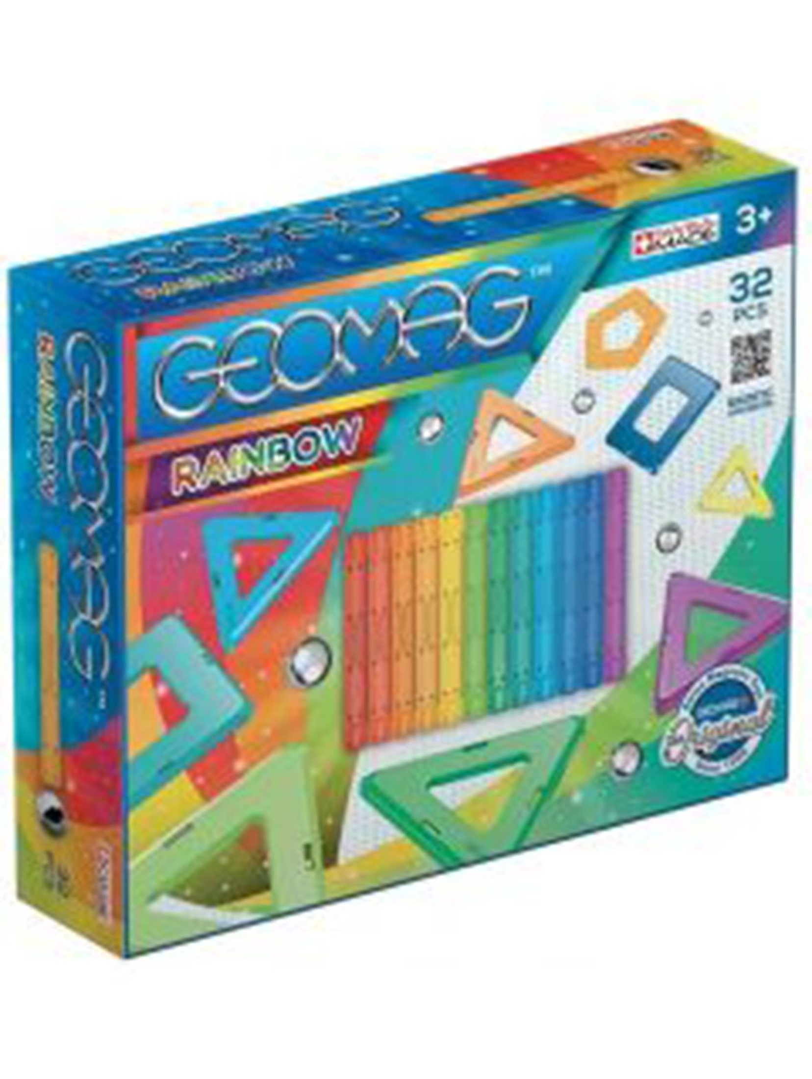 Geomag -  Klocki konstrukcyjne -  Rainbow Panels  - 32 elementy wiek 3+