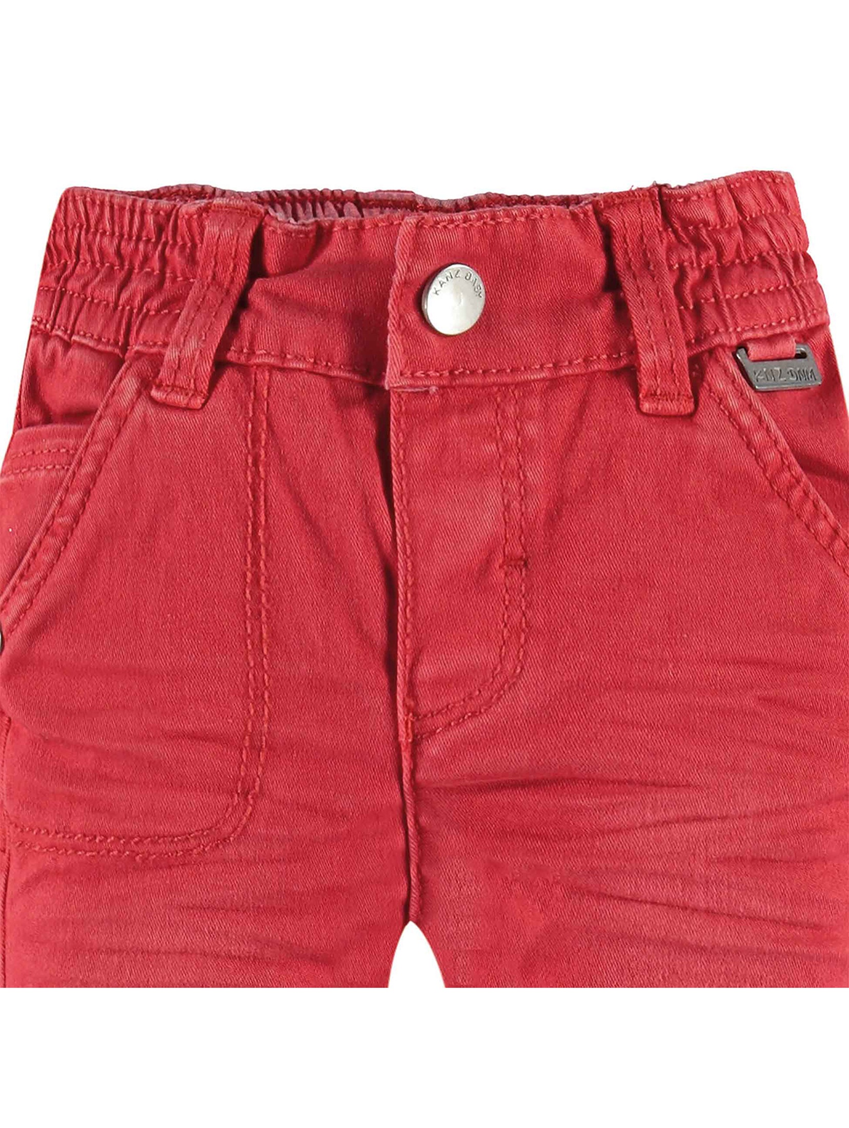 Chłopięce spodnie dla niemowlaka czerwone