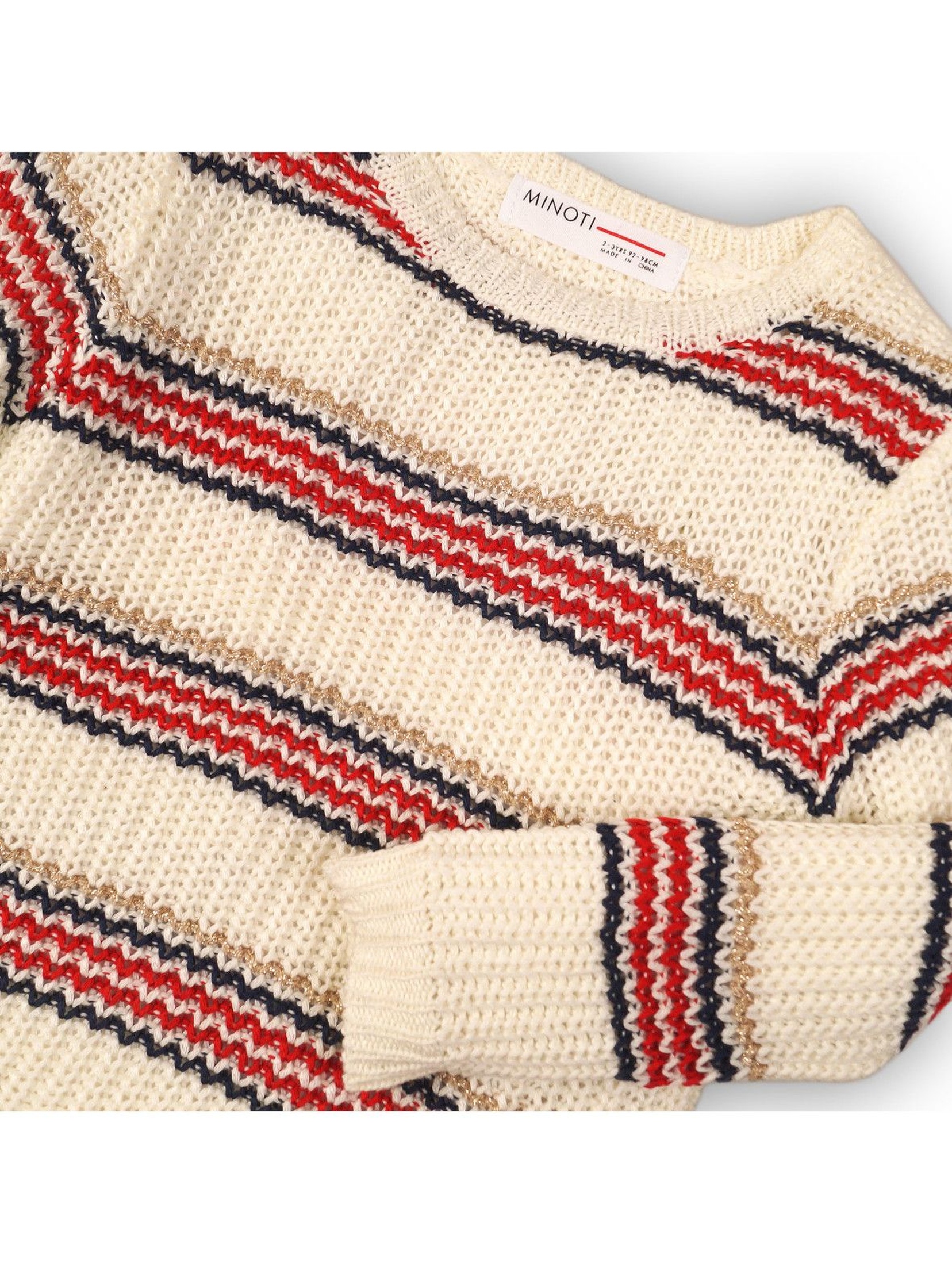 Sweter niemowlęcy w kolorowe paski