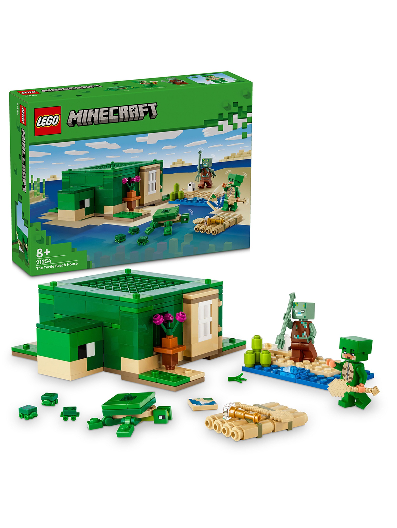 LEGO Klocki Minecraft 21254 Domek na plaży żółwi