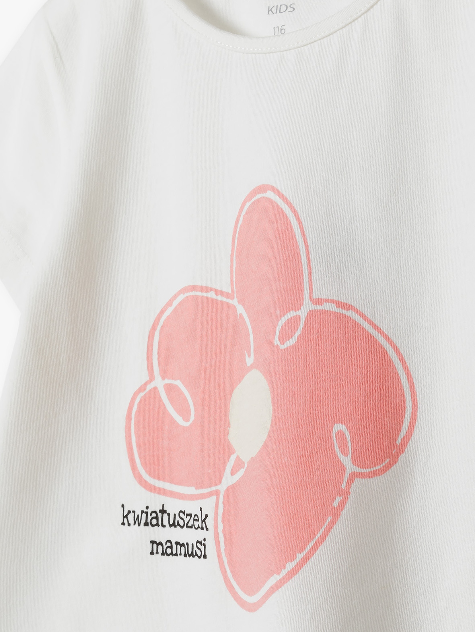 T-shirt dziewczęcy z napisem - Kwiatuszek Mamusi