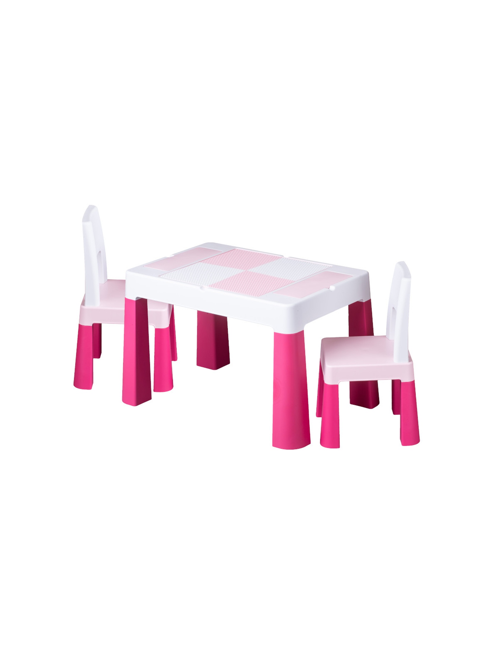 Komplet Multifun stolik i dwa krzesełka - różowy