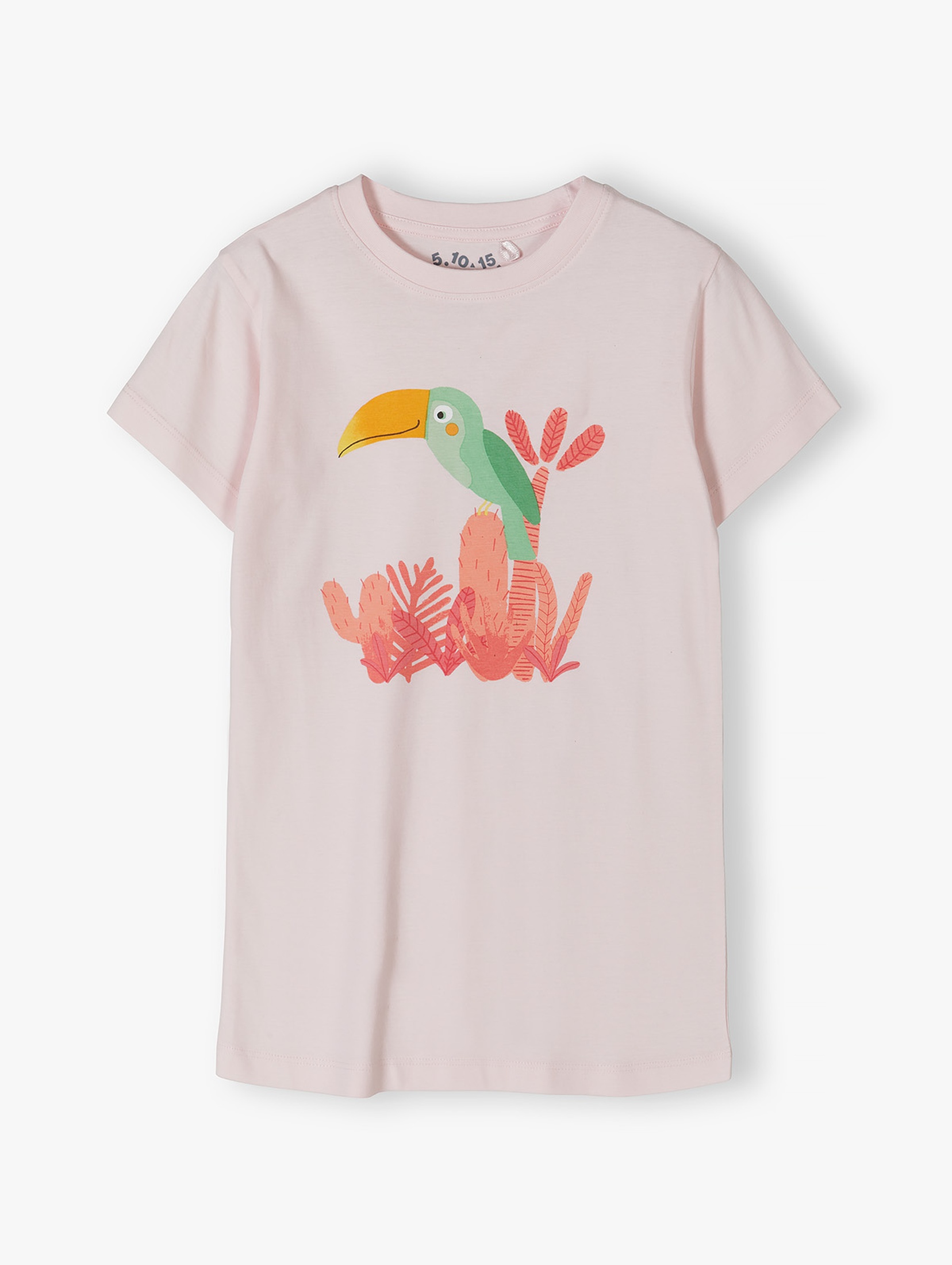 Koszula nocna dla dziewczynki - różowa z tukanem - 5.10.15.