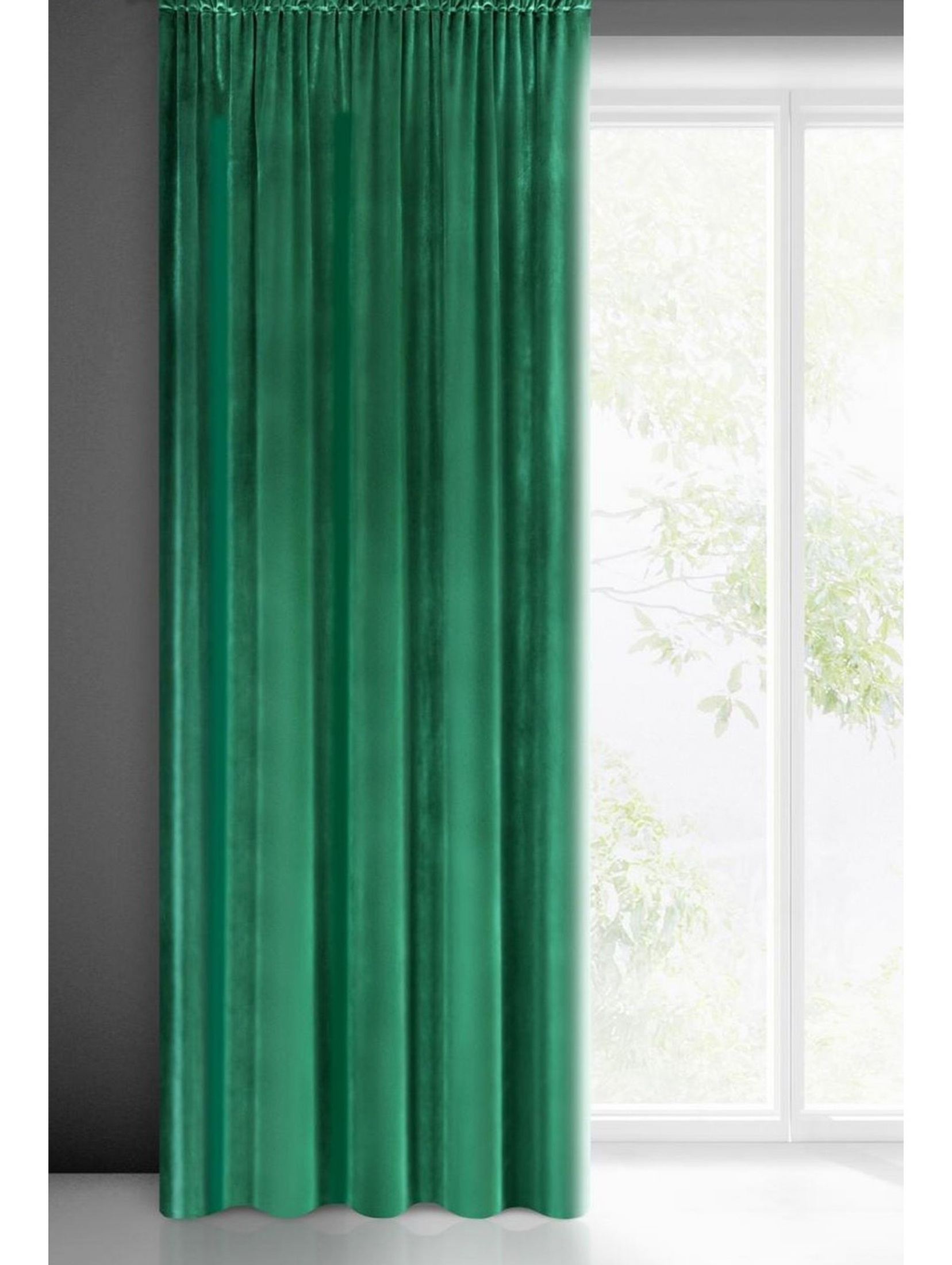 Zasłona gotowa samanta na taśmie 140x300 cm zielony