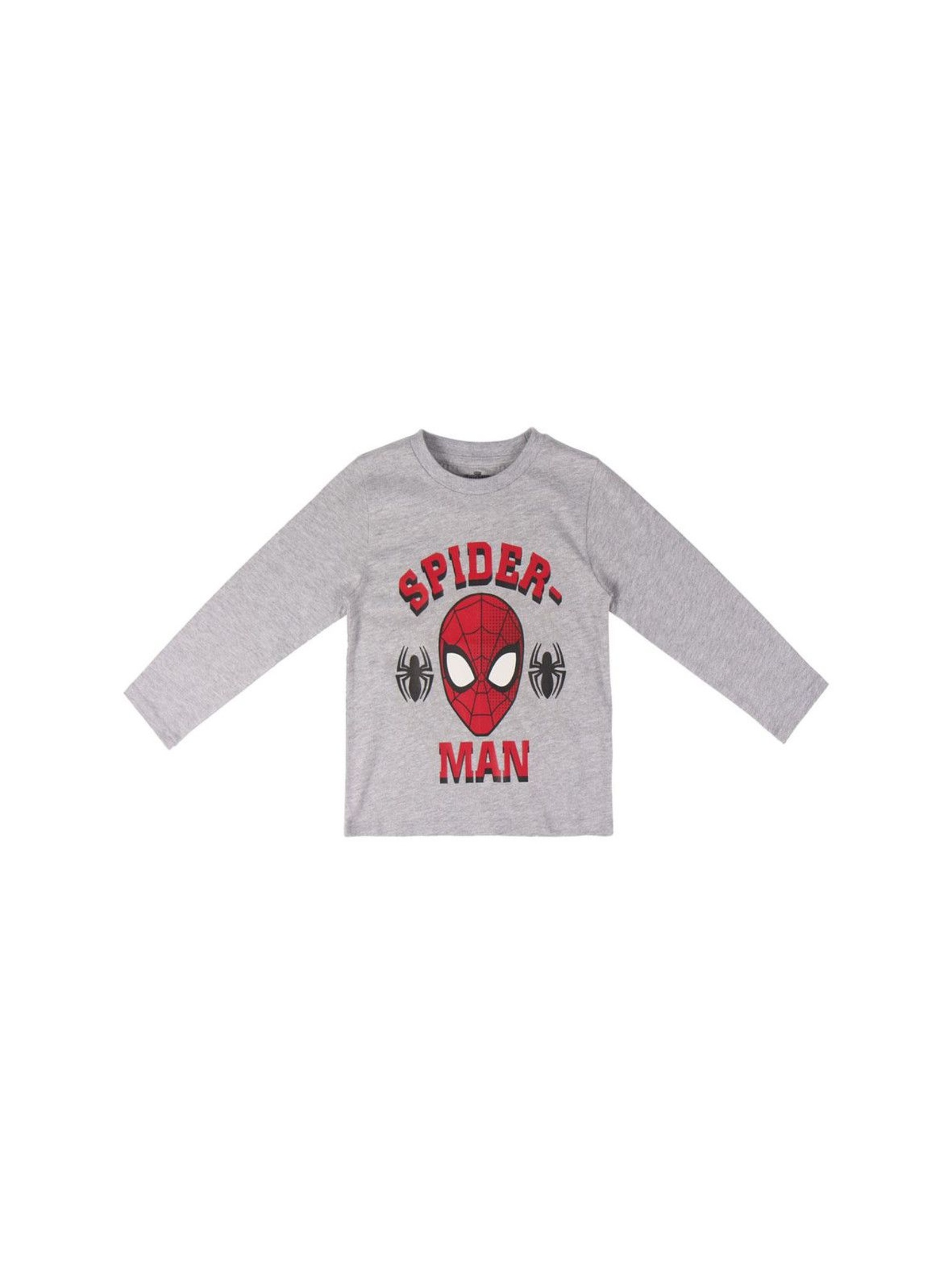 T-shirt  chłopięcy z długim rękawem  Spiderman - szary