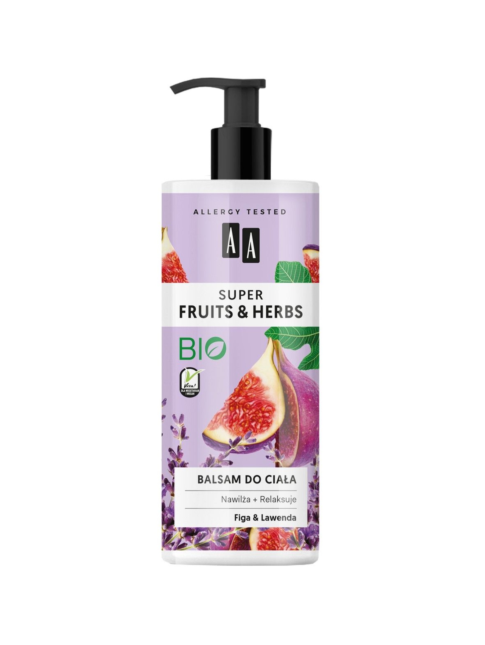 AA Super Fruits&Herbs balsam do ciała figa&lawenda 500 ml