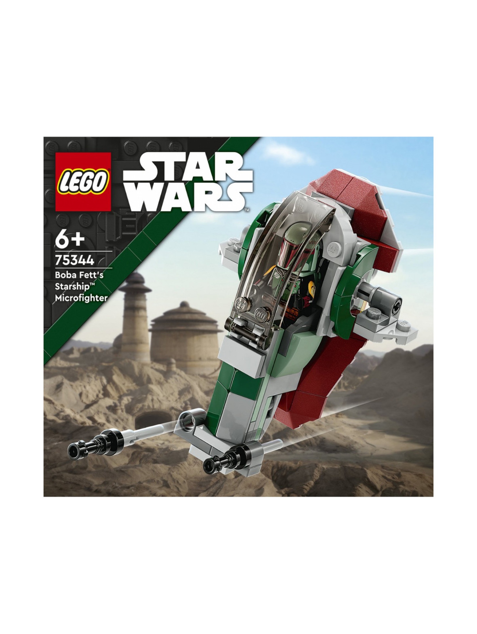 Klocki LEGO Star Wars 75344 Mikromyśliwiec kosmiczny Boby Fetta - 85 elementów, wiek 6 +