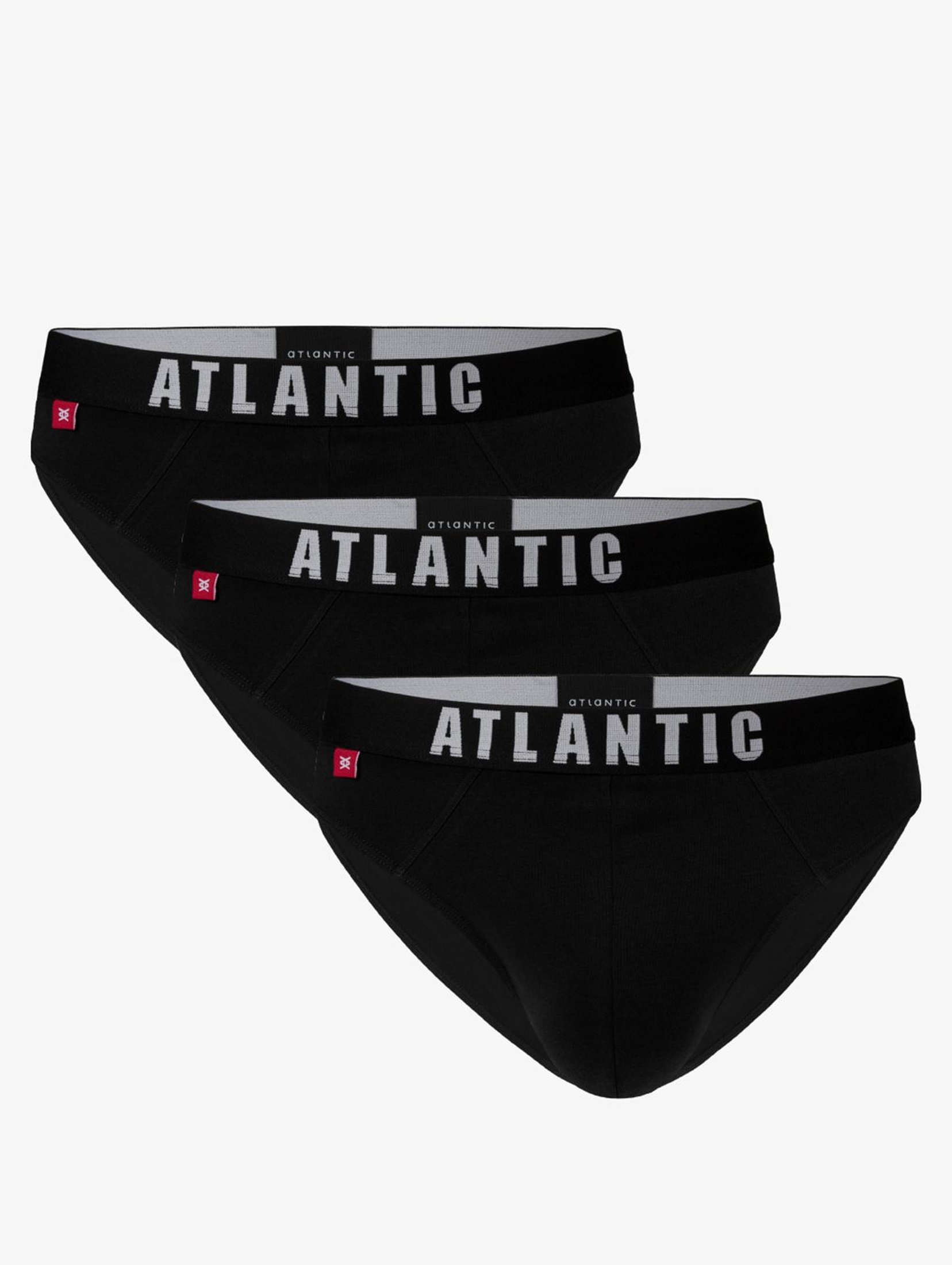 Atlantic Slipy męskie czarne 3-pak
