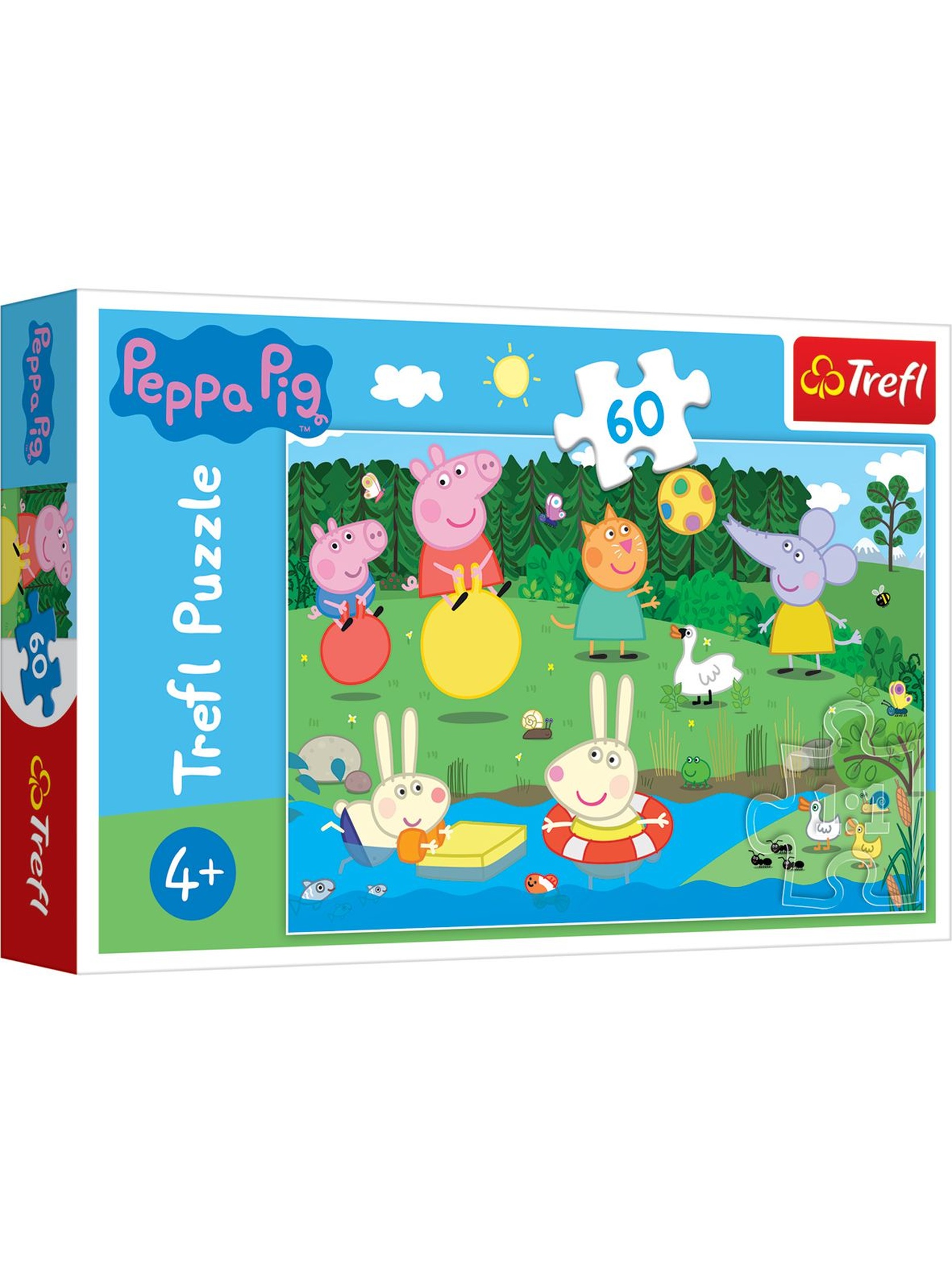 Puzzle Trefl - Wakacyjna zabawa / Peppa Pig - 60 elementów wiek 4+
