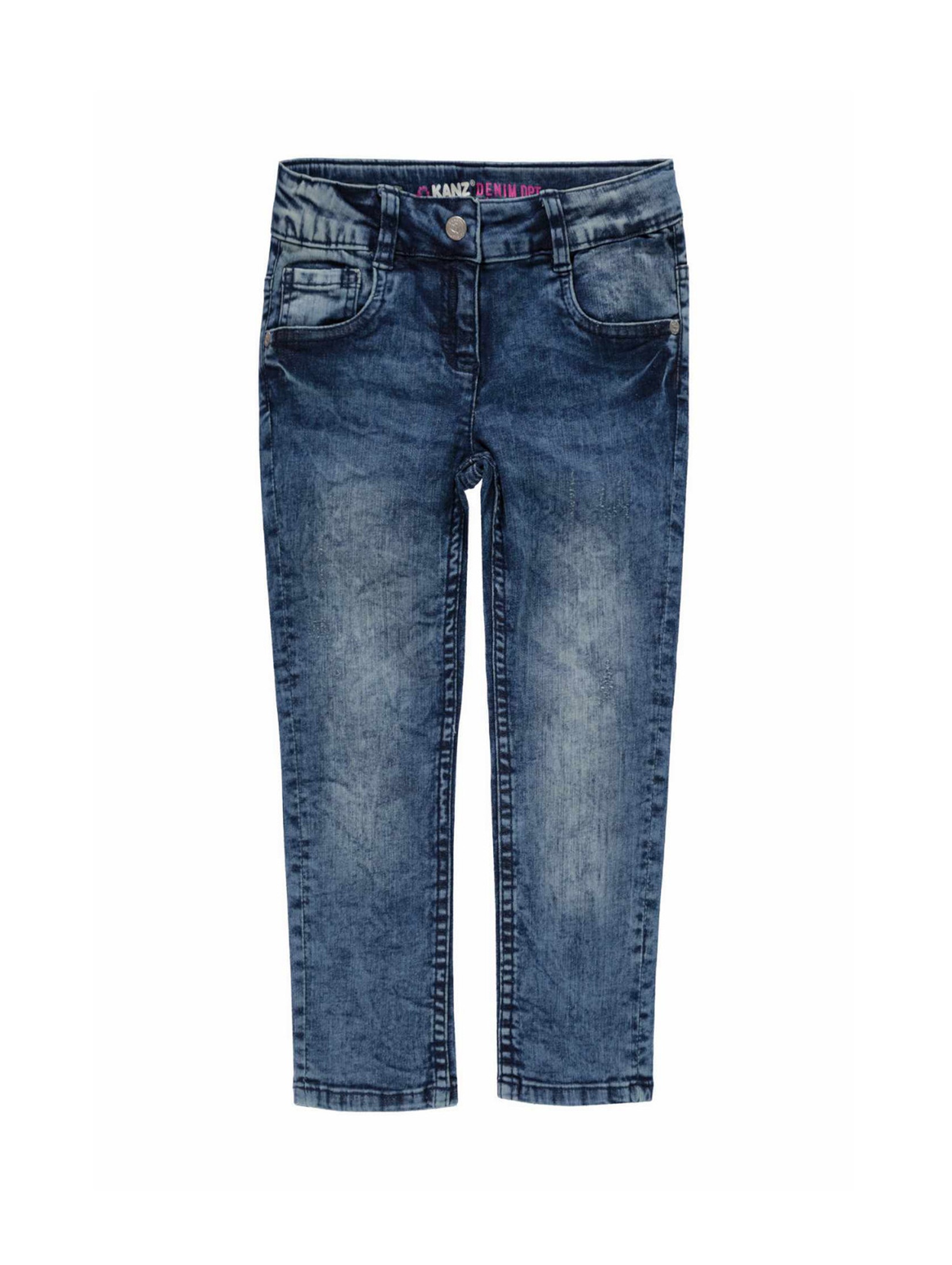 Dziewczęce spodnie jeansowe niebieskie sprane
