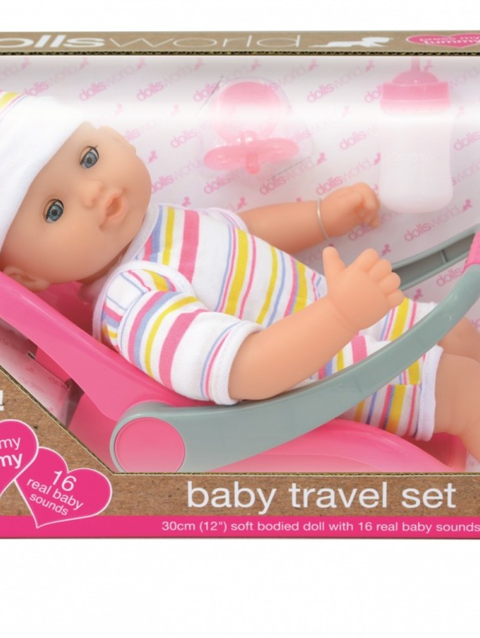 Lalka bobas 30 cm Baby Travel Set