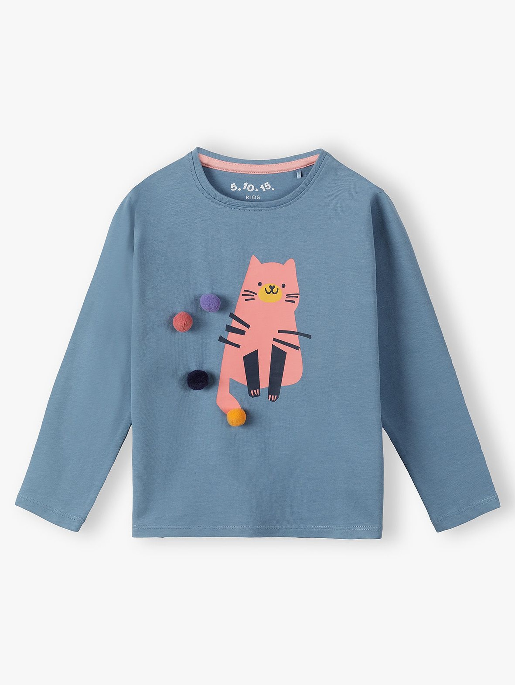Niebieska bluzka w kotki dla dziewczynki