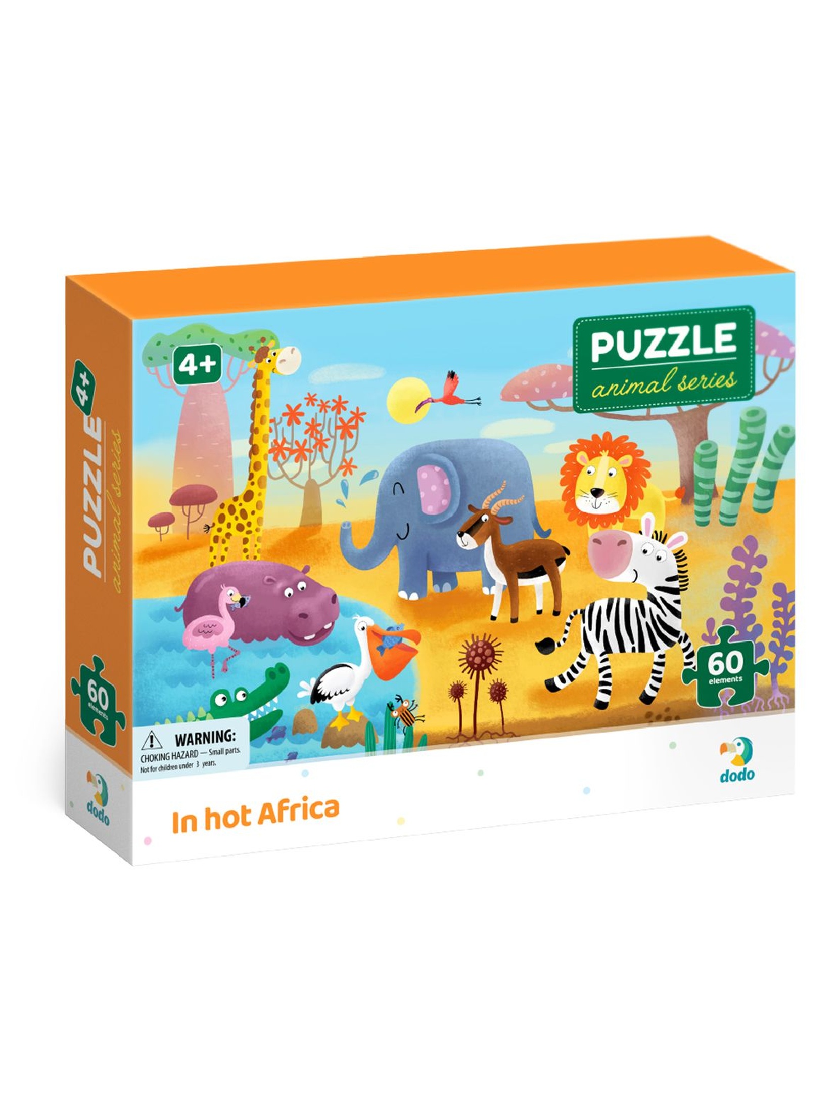 Puzzle Dodo W gorącej Afryce - 60 elementów wiek 4+