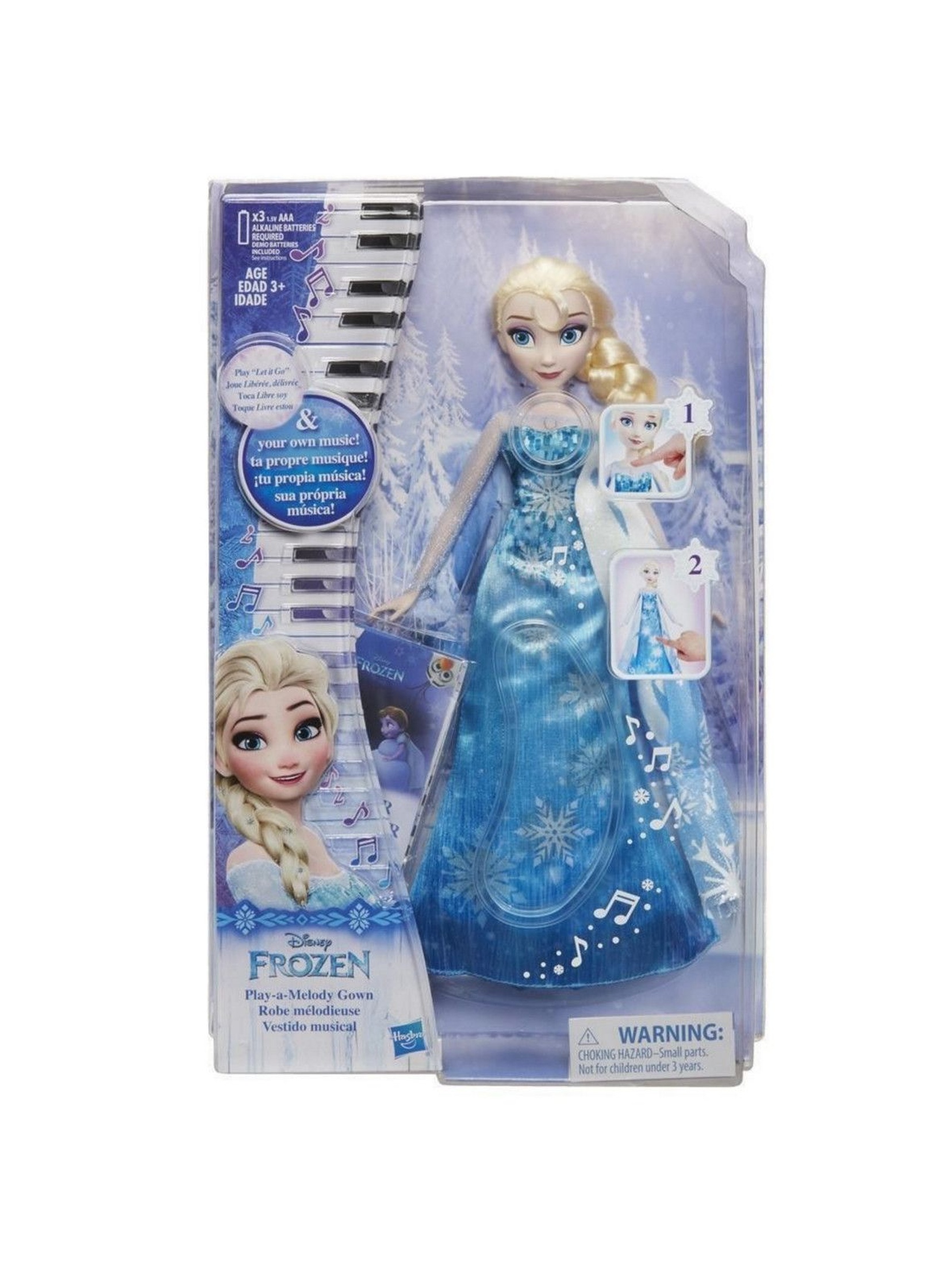 Lalka Elsa w Muzycznej sukni