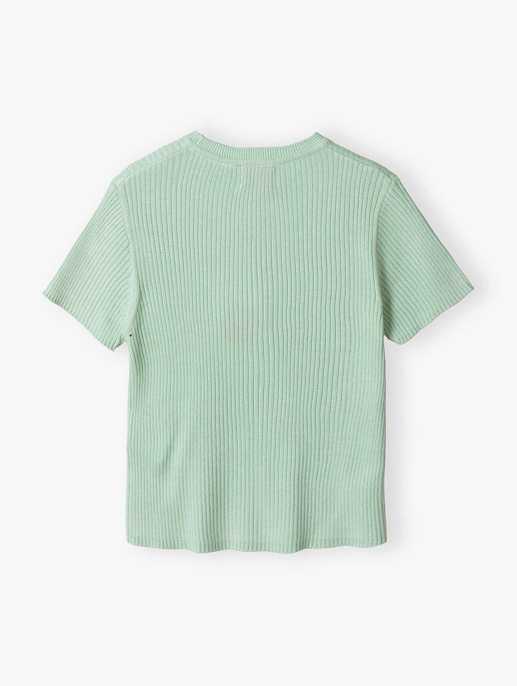 Zielony t-shirt dziewczęcy w prążki - Lincoln&Sharks