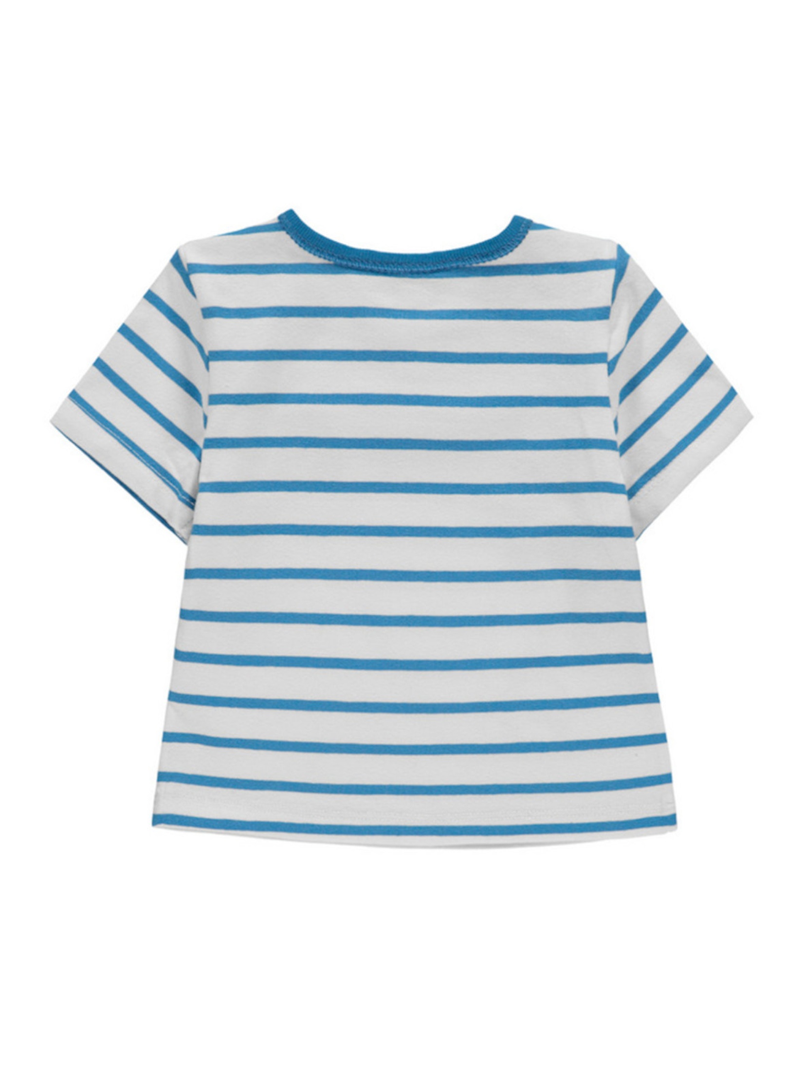 T-shirt dziecięcy biały niebieski paski