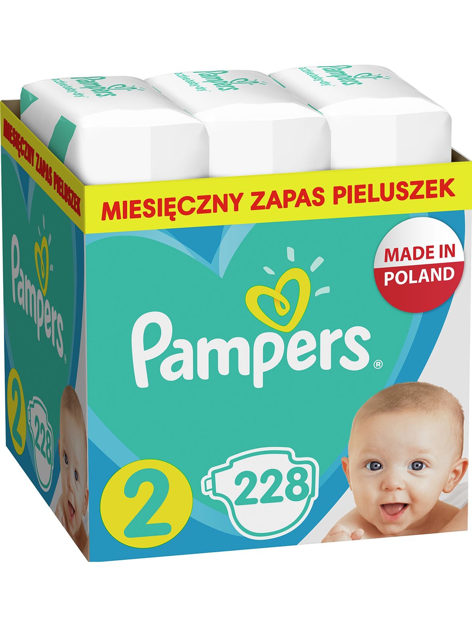Pampers Active Baby, rozmiar 2, 228 pieluszek, 4-8kg