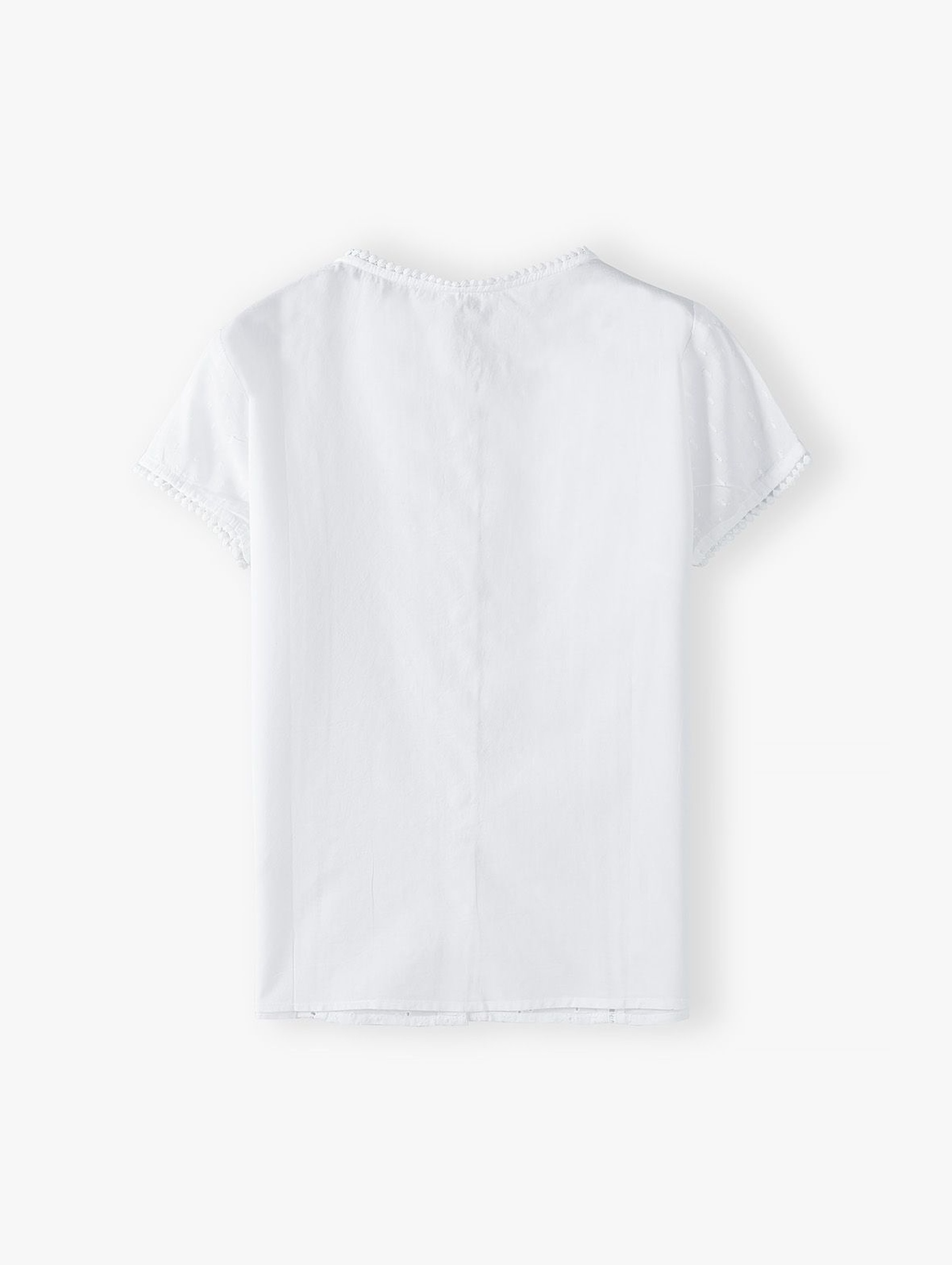 Biała bawełniana bluzka koszulowa damska
