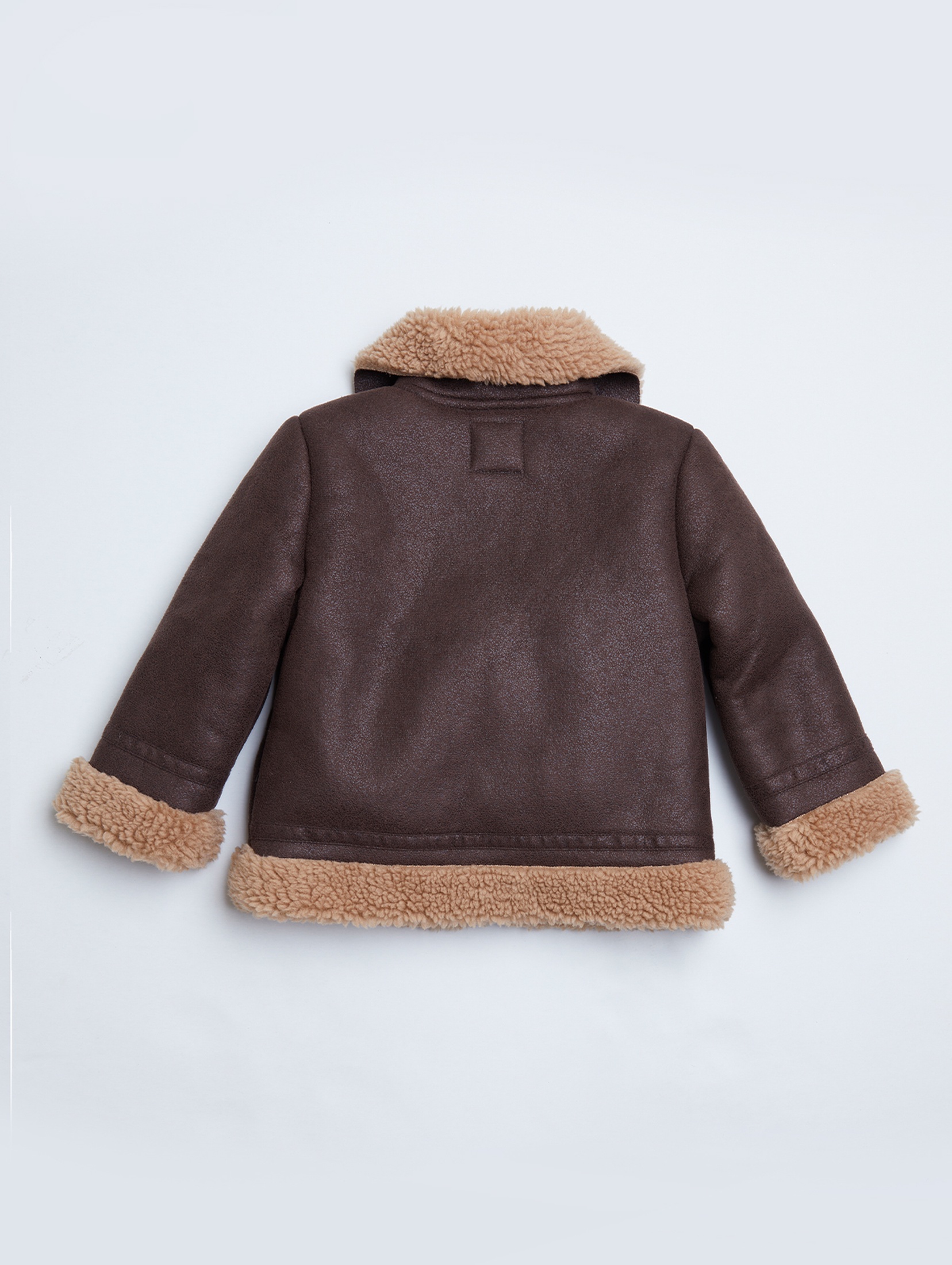 Brązowa ocieplana kurtka ramoneska dla małego dziecka - unisex - Limited Edition