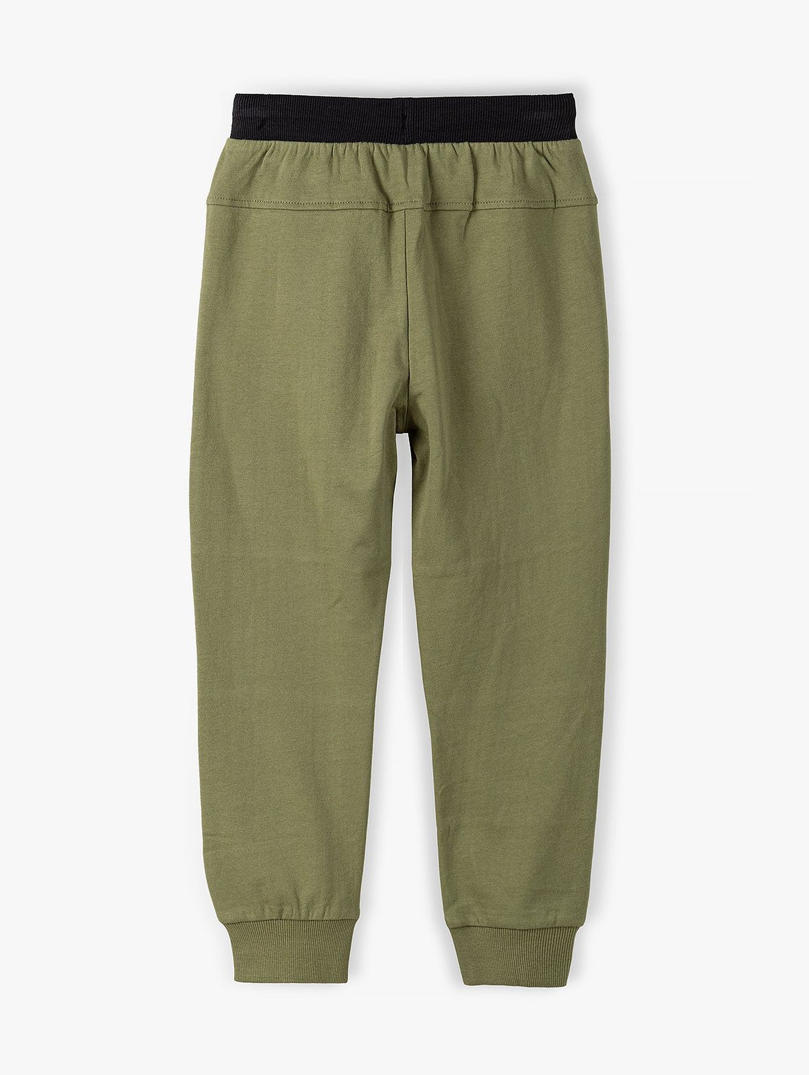 Spodnie dresowe chłopięce w kolorze khaki- 100% Bawełna