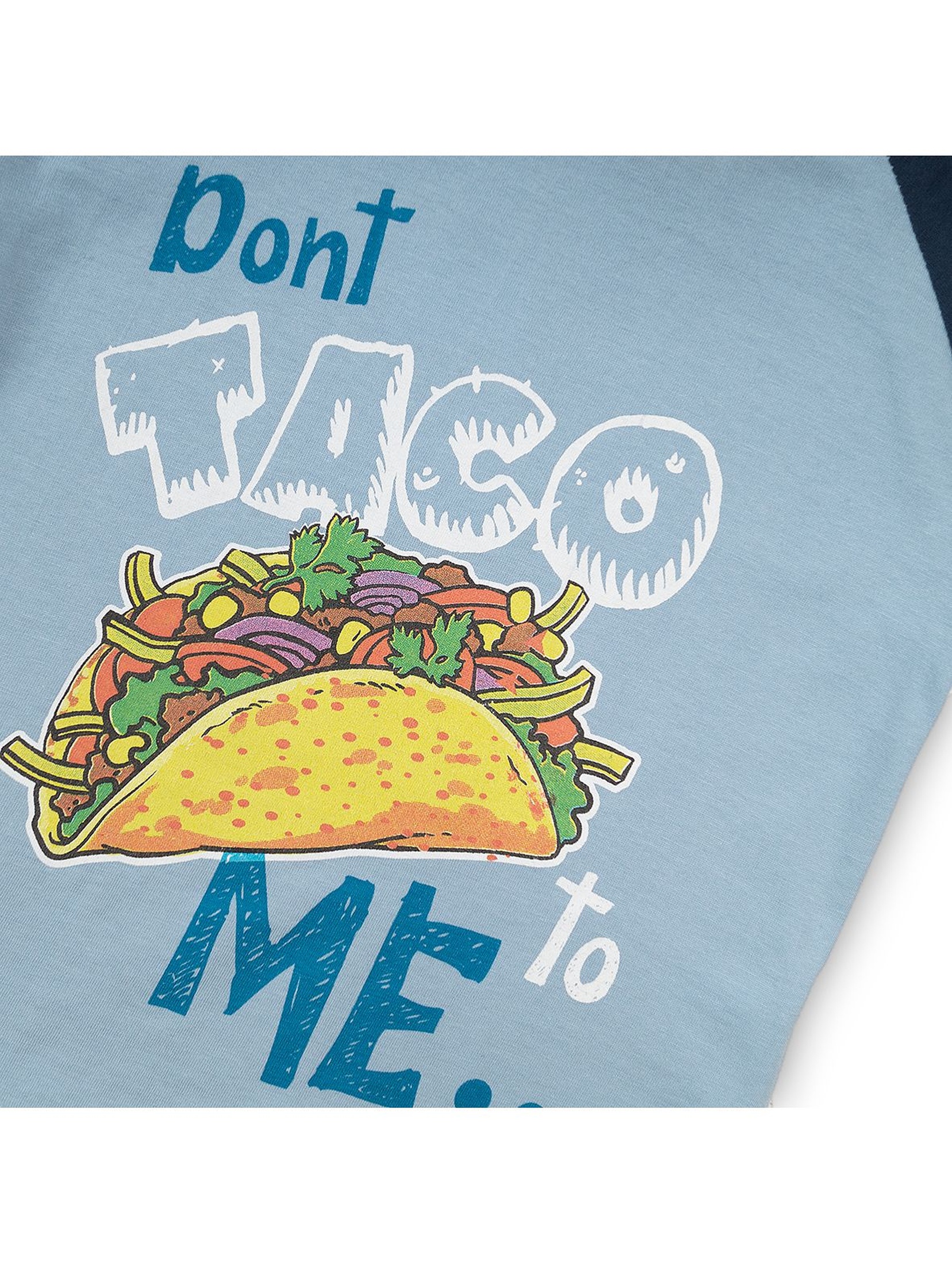 Niebieski t-shirt dla niemowlaka- taco