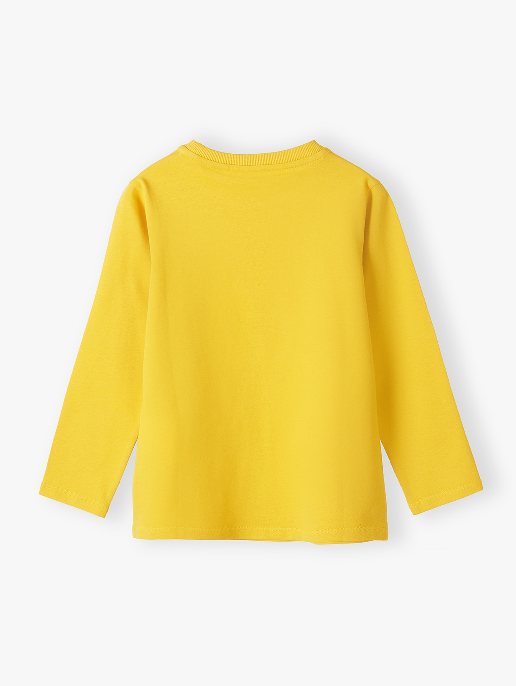 Żółta bluzka chłopięca bawełniana z nadrukiem