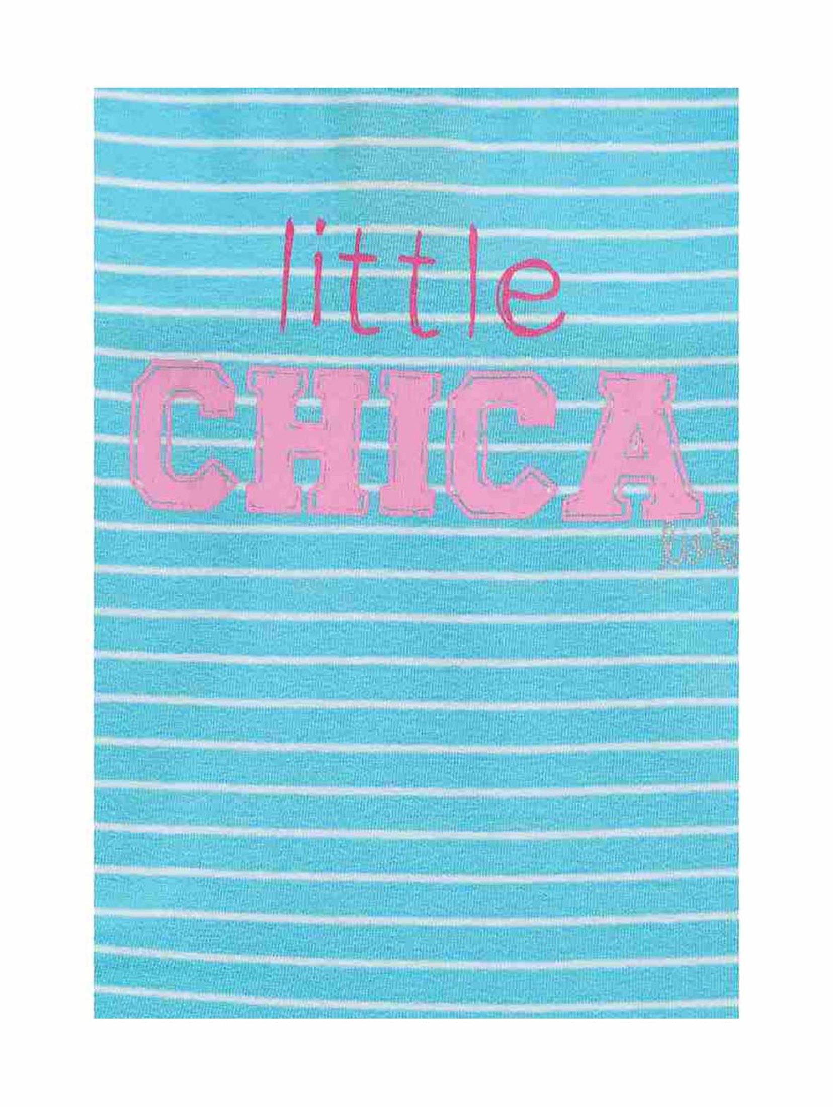 Sukienka dziewczęca na lato - niebiesko-biała - Little Chica - Lief