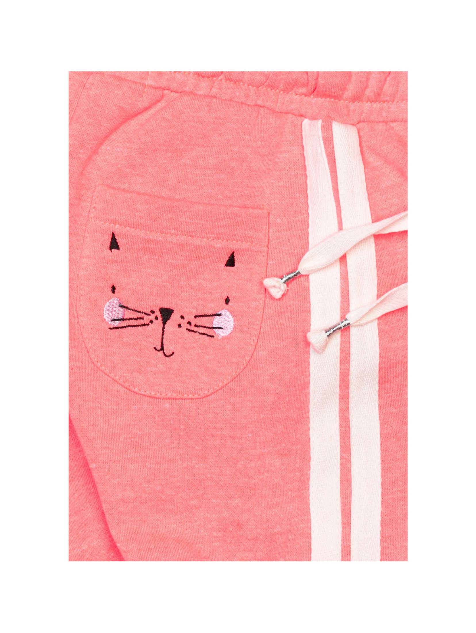 Różowe spodnie dresowe z kotkiem