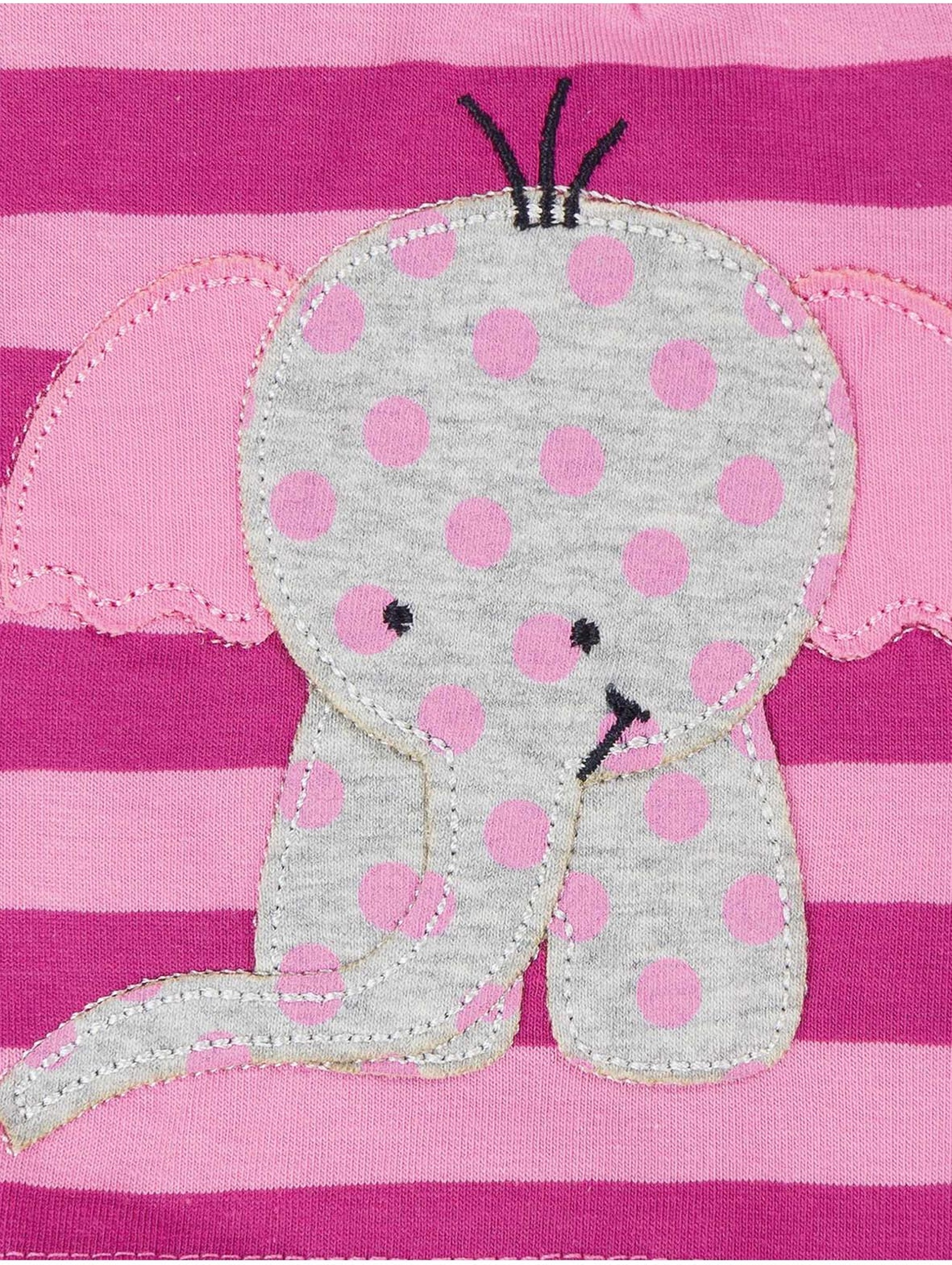 Czapka dziewczęca różowa ze słonikiem