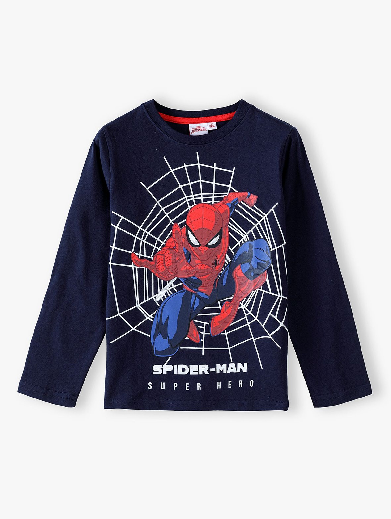 Bluzka chłopięca bawełniana granatowa Spiderman