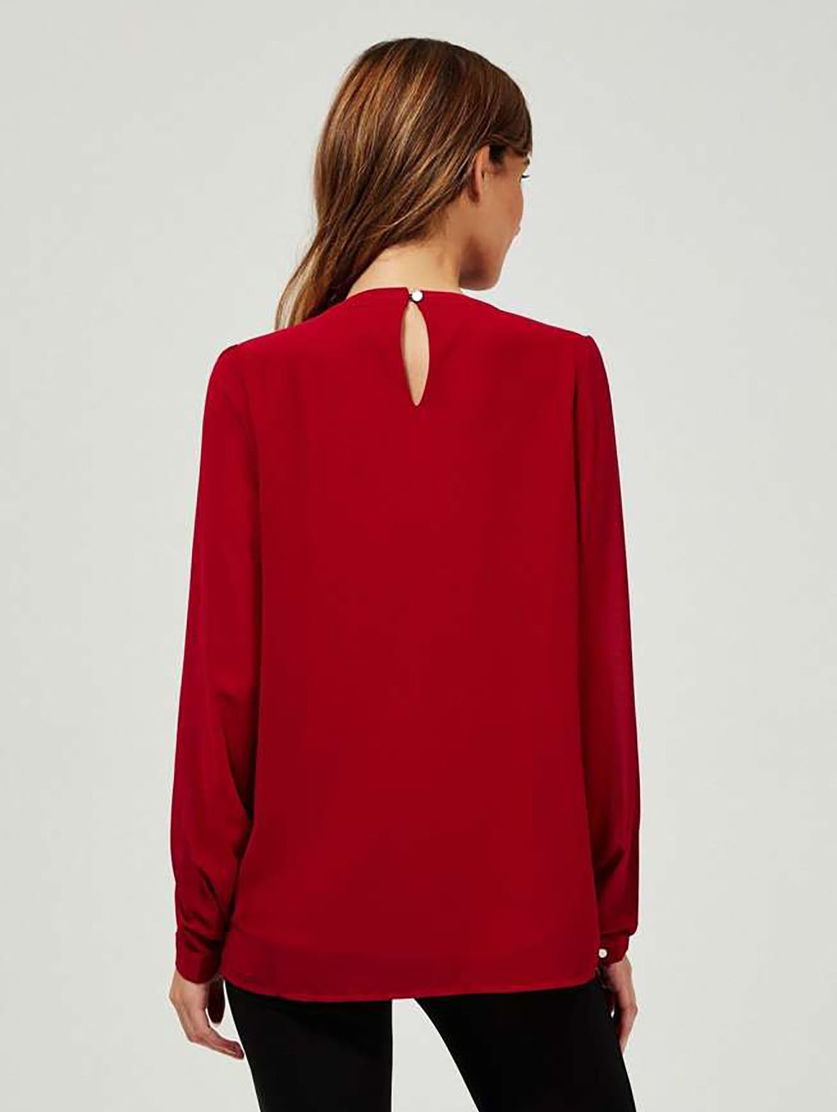 Koszula damska czerwona z plisami